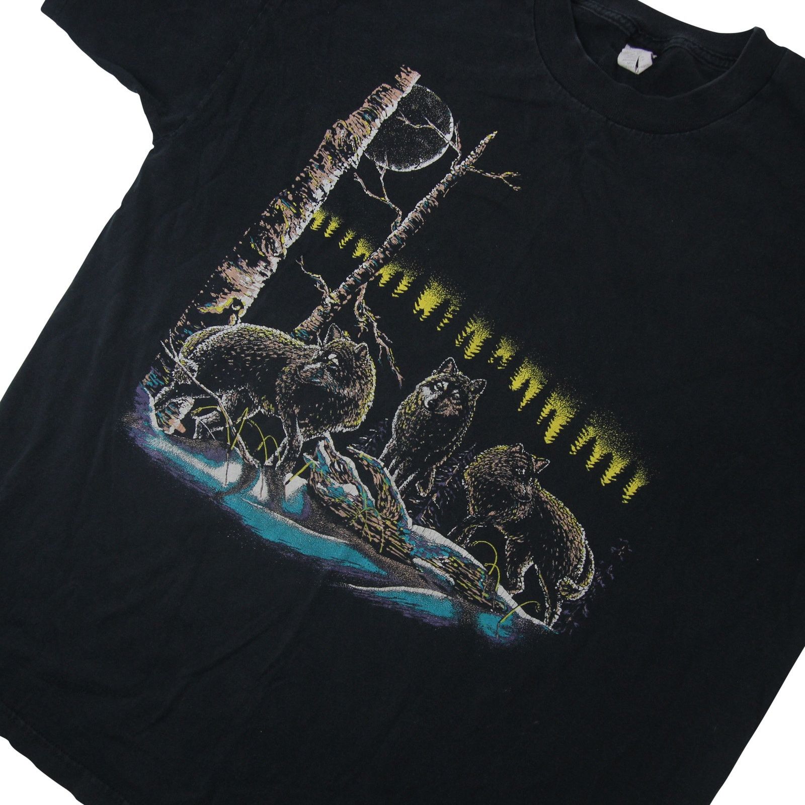 Vintage Vintage Wolf Night Scene Graphic T Shirt Size US XL / EU 56 / 4 - 2 Thumbnail