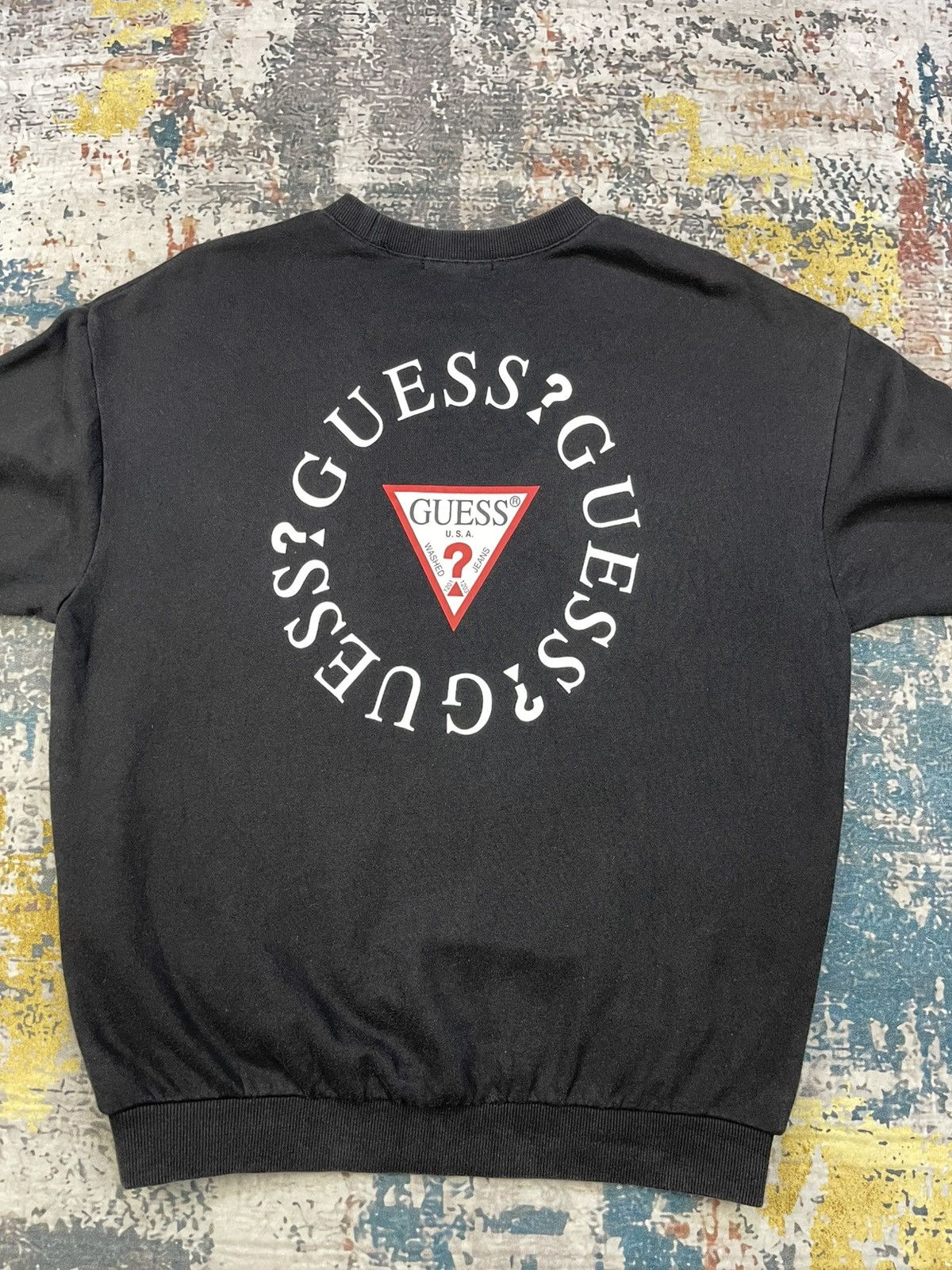 Guess Guess Back Hit Big Logo Pull Over Sweatshirt Size US XXS / EU 40 - 3 Thumbnail