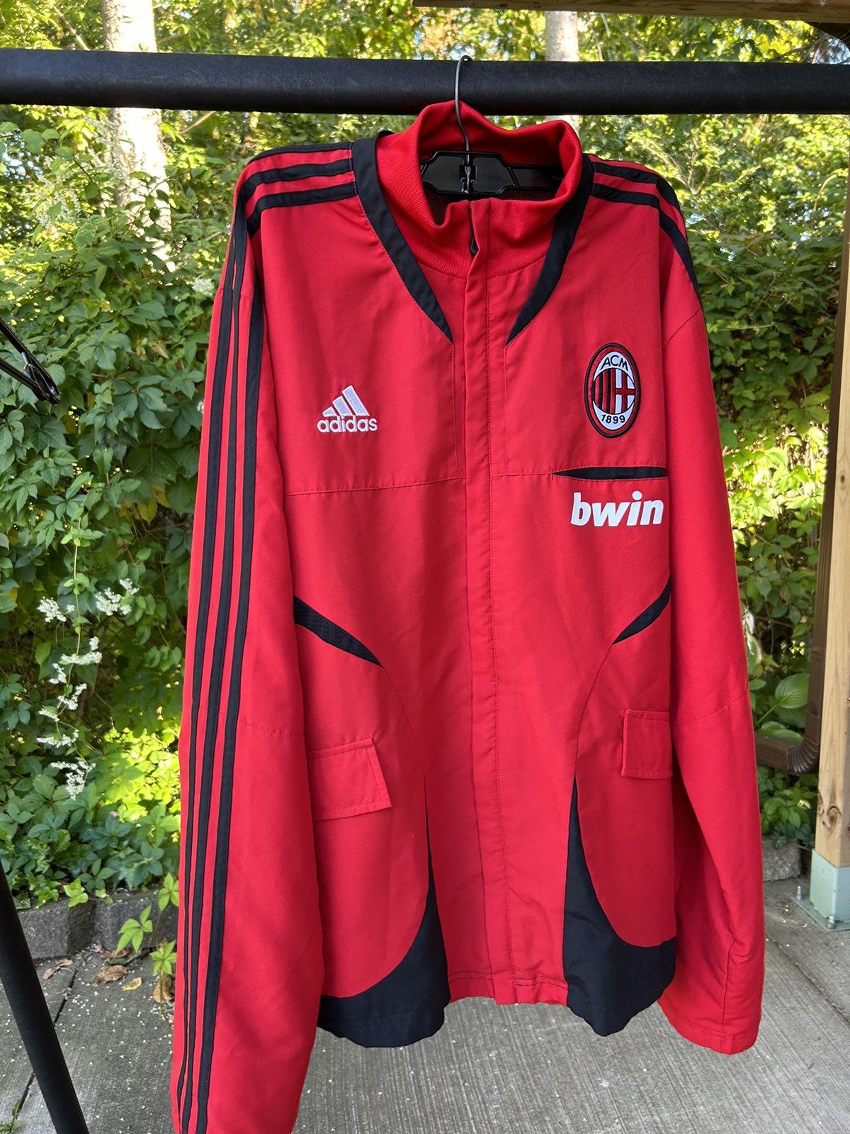 Adidas Vintage Adidas AC Milan Track Jacket Rare 00s Size US L / EU 52-54 / 3 - 1 Thumbnail