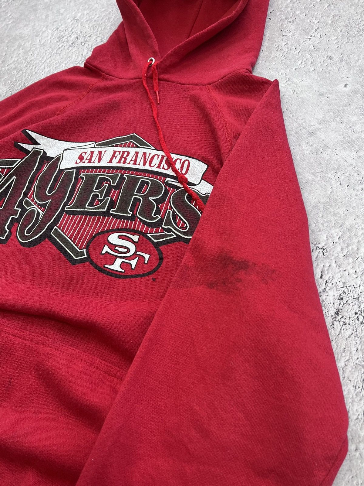 NFL × Vintage Vintage 90's Red San Francisco 49ers Sports Hoodie Size XL Size US XL / EU 56 / 4 - 7 Thumbnail