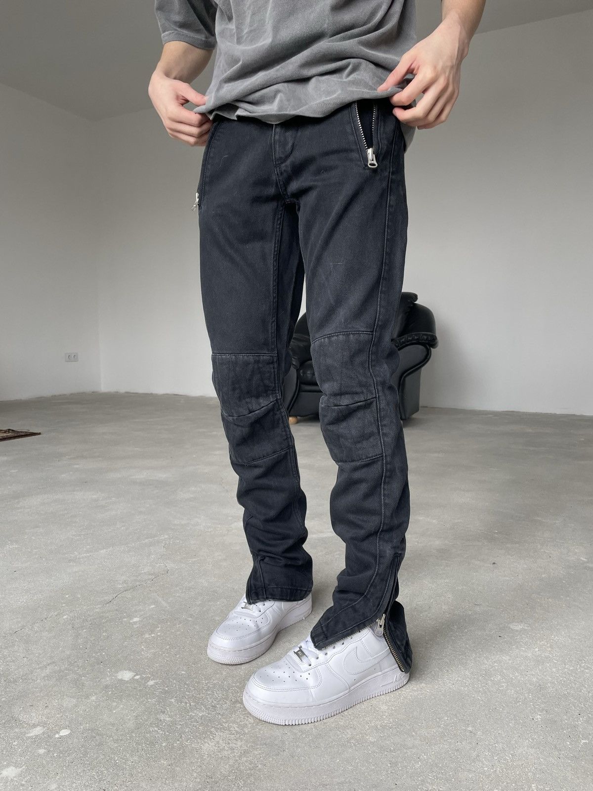 H&M × Isabel Marant H&M x Isabel Marant biker jeans double knee Size US 30 / EU 46 - 1 Thumbnail