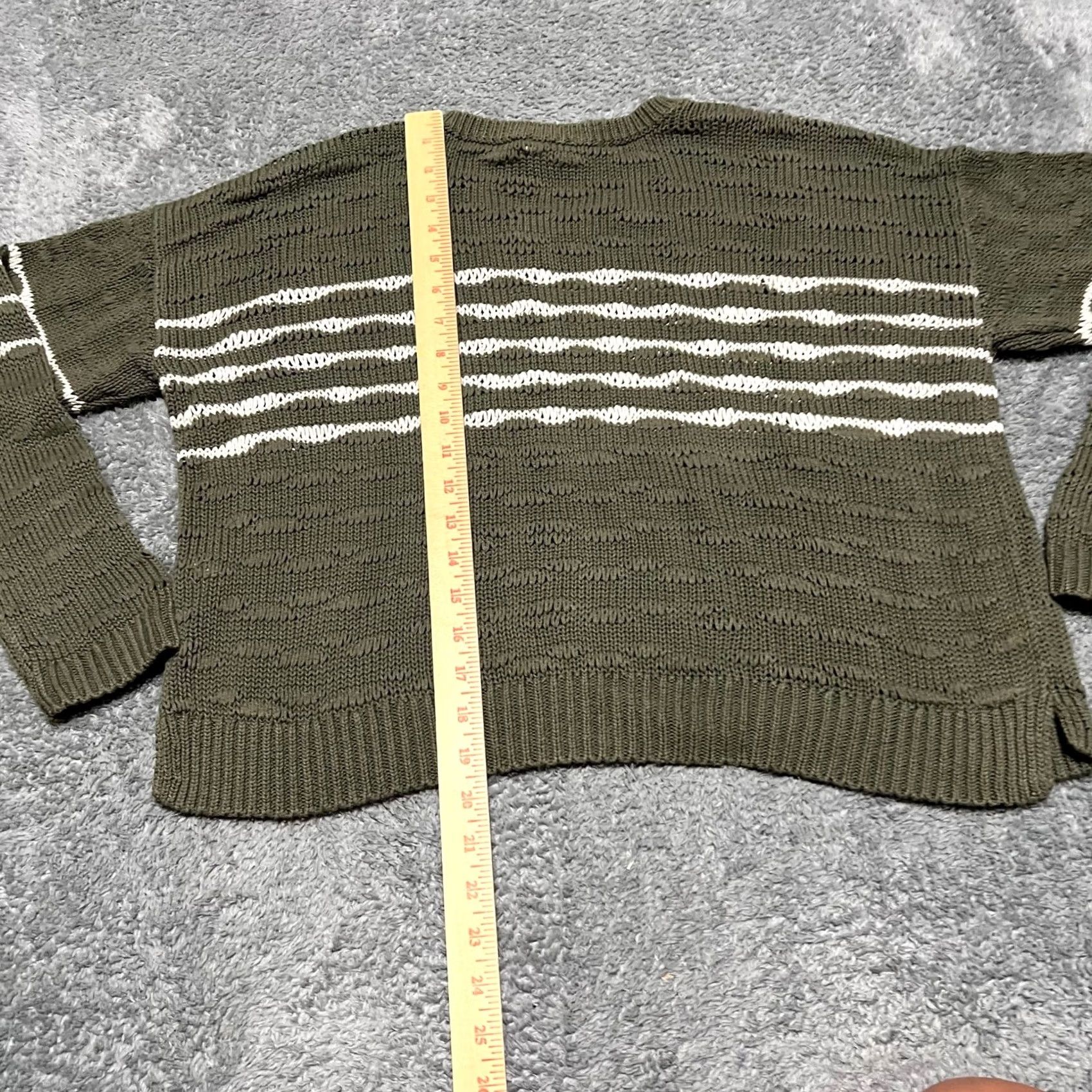 Vintage CAbi Sweater Womens S Green Scout Pullover Boxy Fit Size S / US 4 / IT 40 - 5 Thumbnail