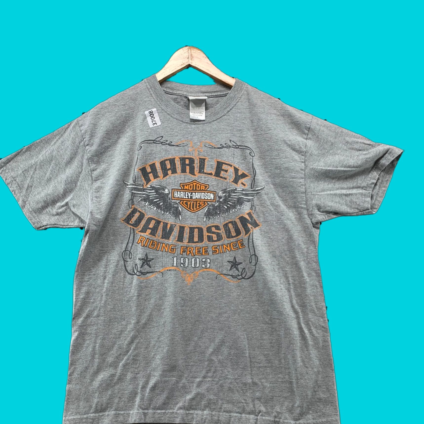 Harley Davidson Harley-Davidson Motorcycle Shirt Mens Large Gray Chicago Tinley Park 21x28 Size US L / EU 52-54 / 3 - 1 Thumbnail