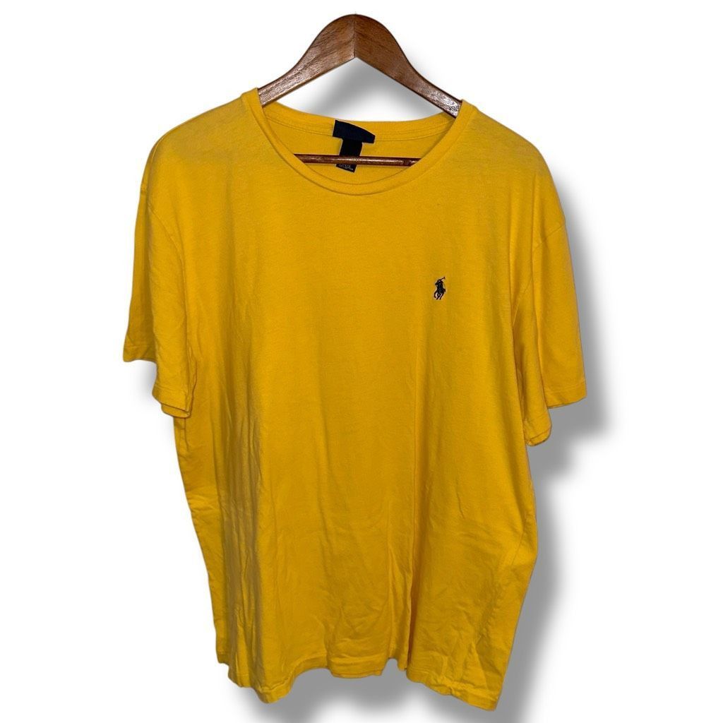 Polo Ralph Lauren 90s Polo Ralph Lauren Spring Yellow Cotton S/S T-Shirt Sz L Size US L / EU 52-54 / 3 - 1 Thumbnail