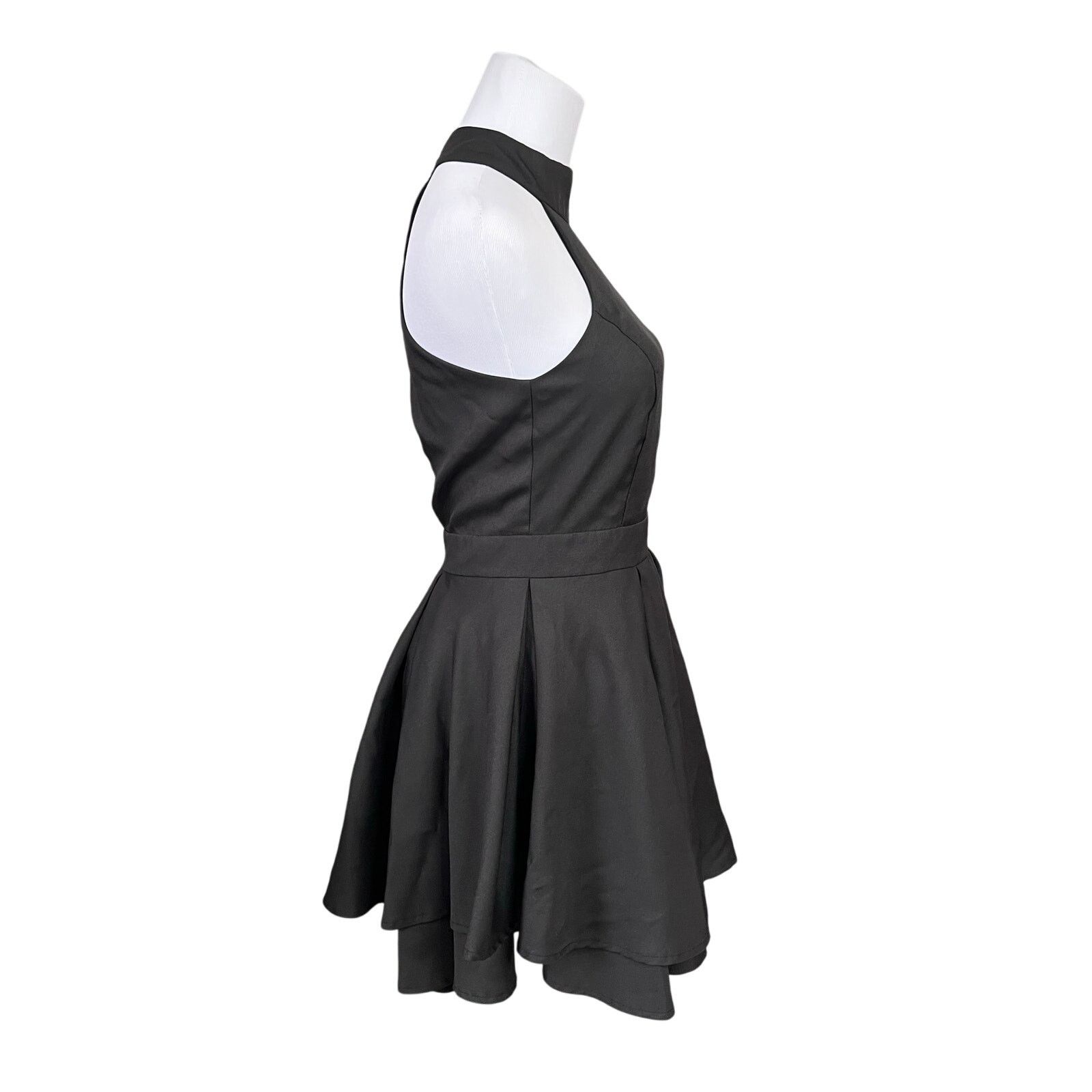 Other Lulu's Rehearsal Skate Dress Double Skirt Black Halter SMALL Size S / US 4 / IT 40 - 3 Thumbnail