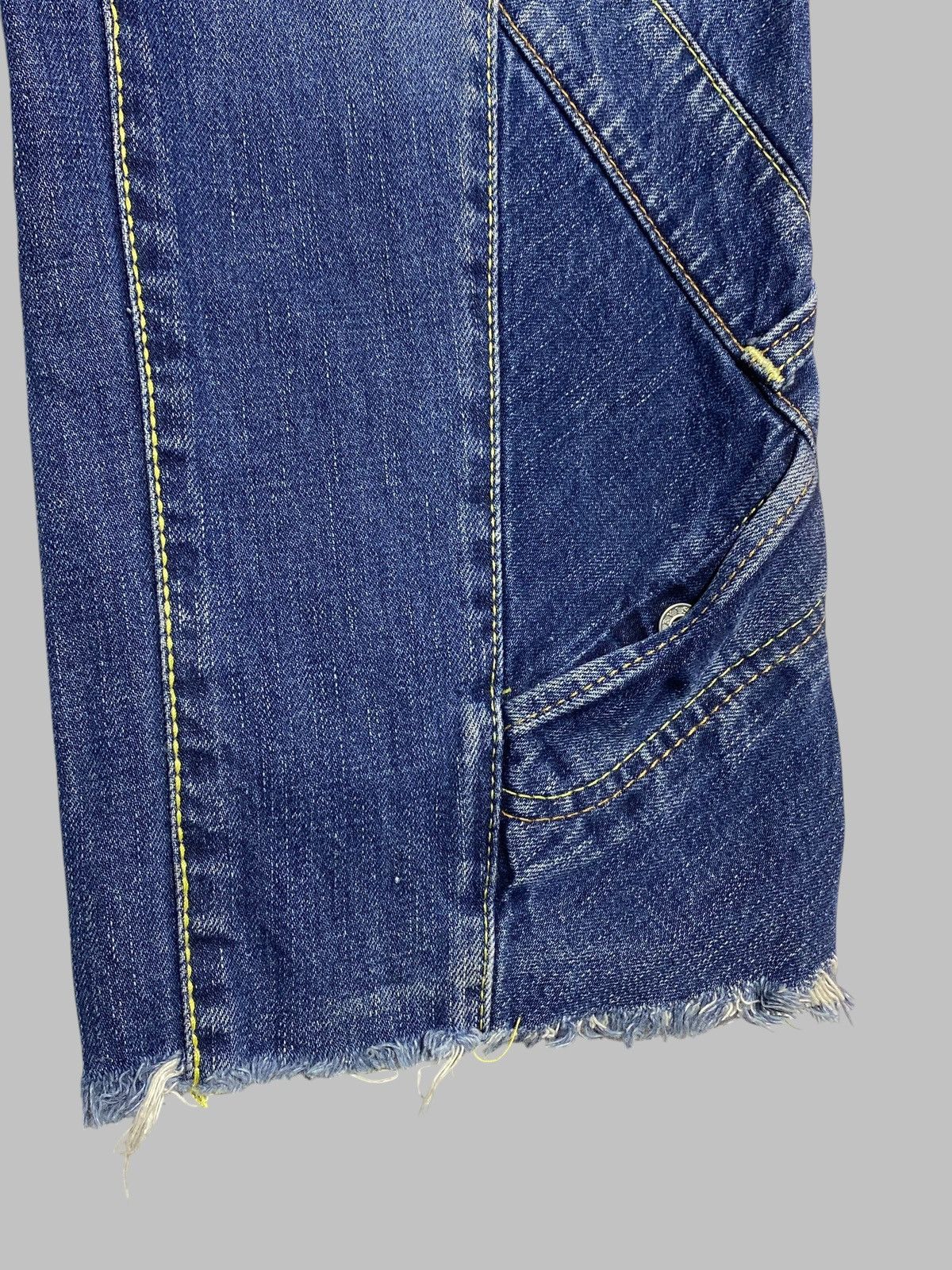 Evisu Vintage Evisu Patchwork Y2k Japanese Blue Washed Denim Jeans Size US 29 - 7 Thumbnail