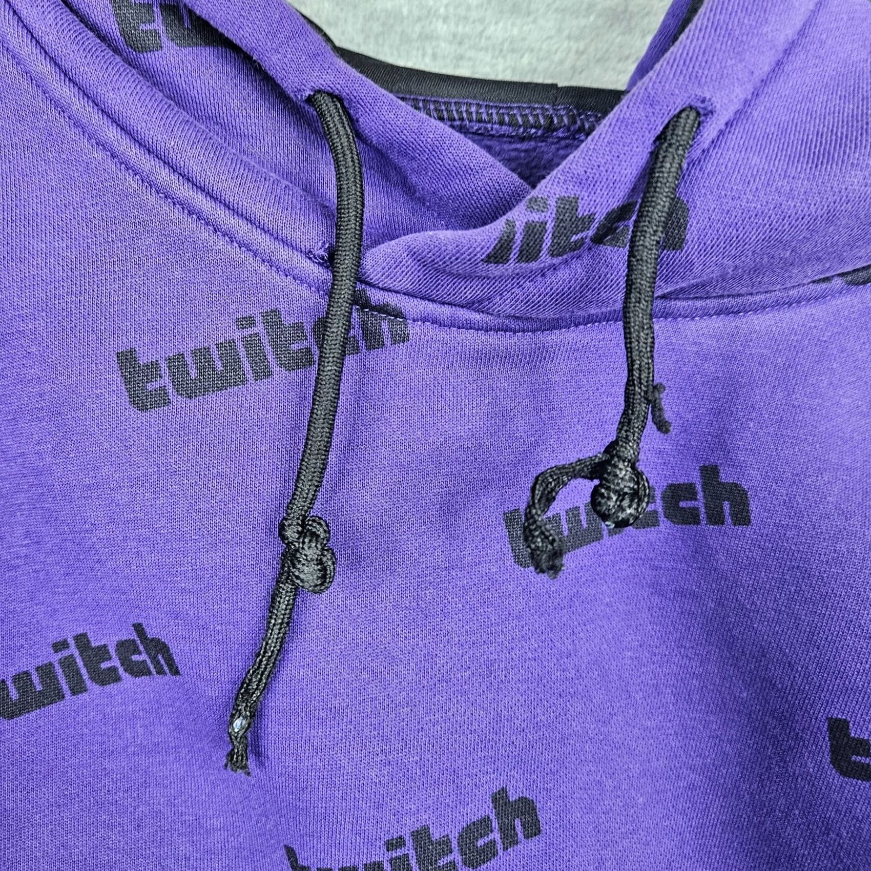 Logo 7 Twitch Unisex Hoodie Long Sleeve Size M Purple Logo Print Pullover Hooded Cotton Polyester Sweatshirt Classic Casual Size US M / EU 48-50 / 2 - 7 Thumbnail