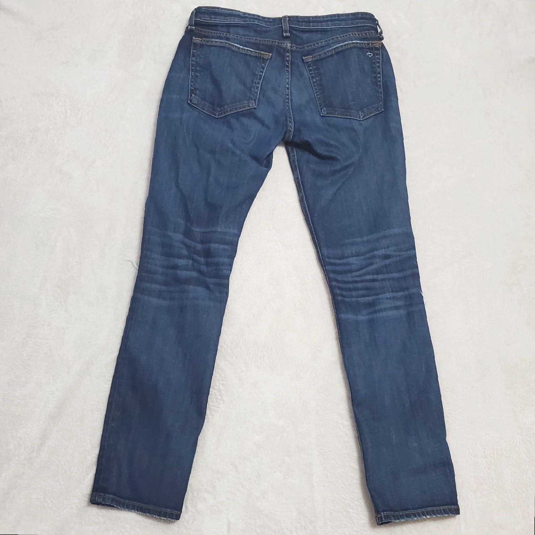 Rag & Bone VINTAGE Rag & Bone Jeans Women 26 Blue Dre Low Rise Slim Boyfriend Denim Distressed 29x29 5-Pocket Design Womens Size 26" / US 2 / IT 38 - 2 Thumbnail