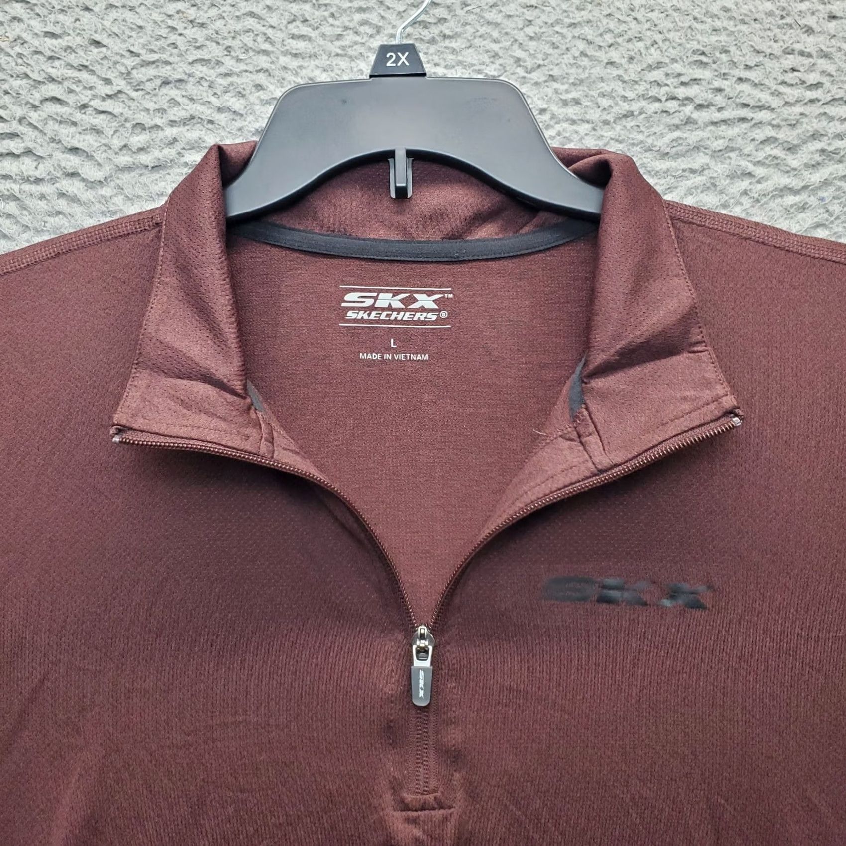 SKECHERS Skechers SKX Active Shirt Mens L Brown 1/4 Zip Long Sleeve Athletic Running Shirt Size US L / EU 52-54 / 3 - 6 Thumbnail