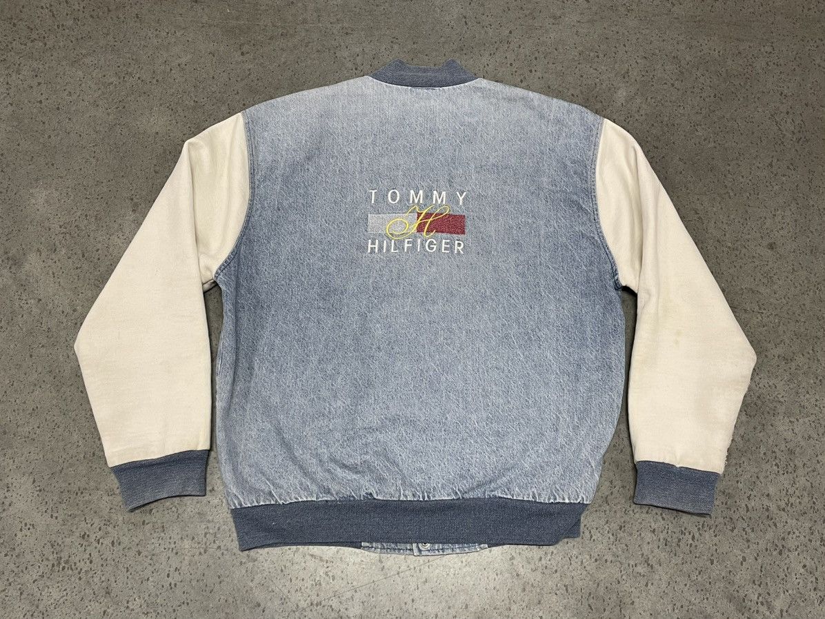 Tommy Hilfiger 90’s 2000’s Vintage Tommy Hilfiger Denim Bomber Jacket Size US L / EU 52-54 / 3 - 2 Thumbnail