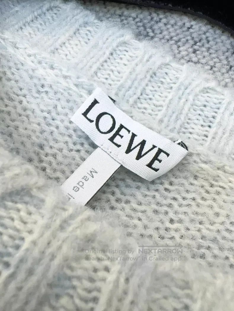 Loewe Baby Blue Misty Blue Grey Little Penguin Embroidered