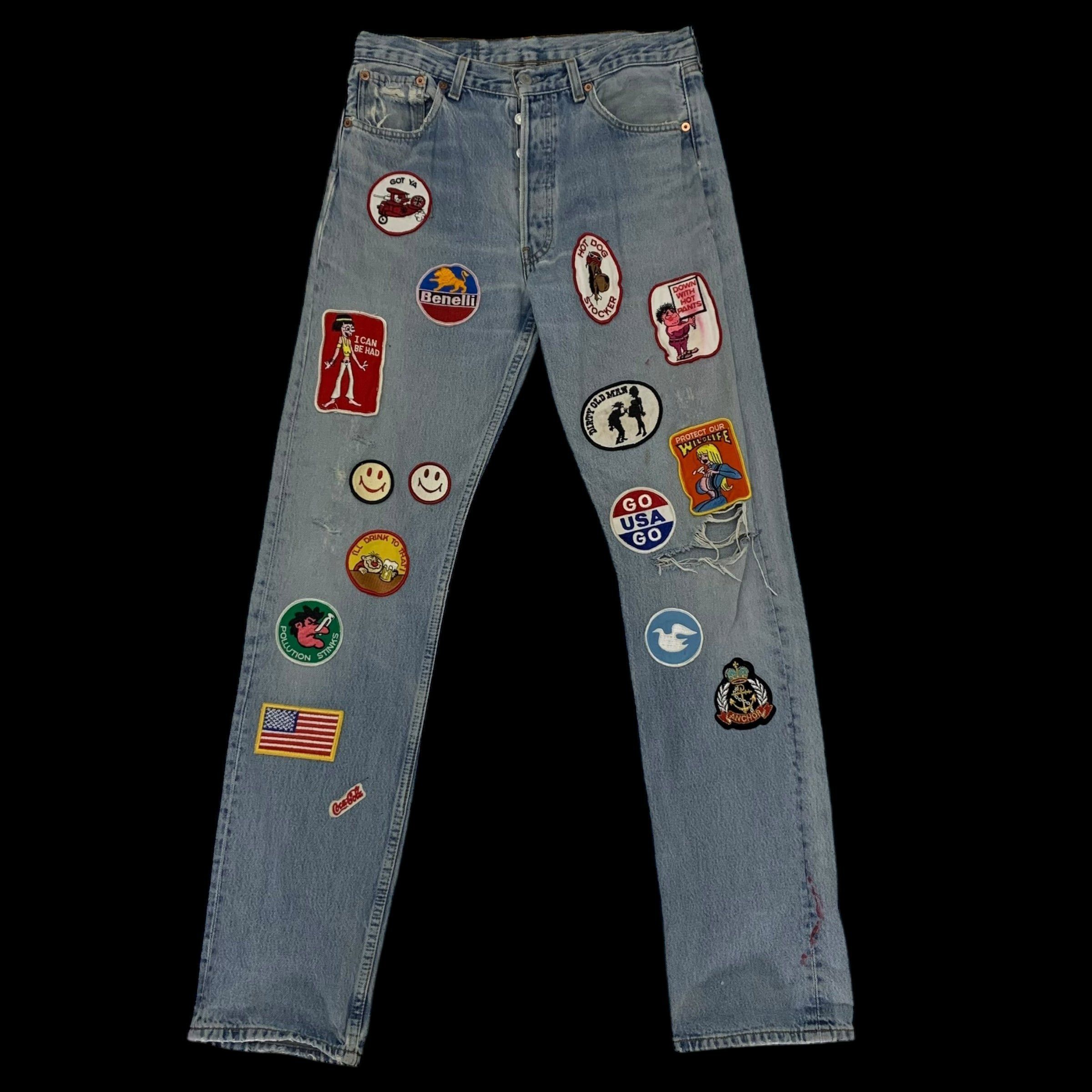 Levi’s Vintage Custom-Patchwork 501 Jeans (Size 32”)