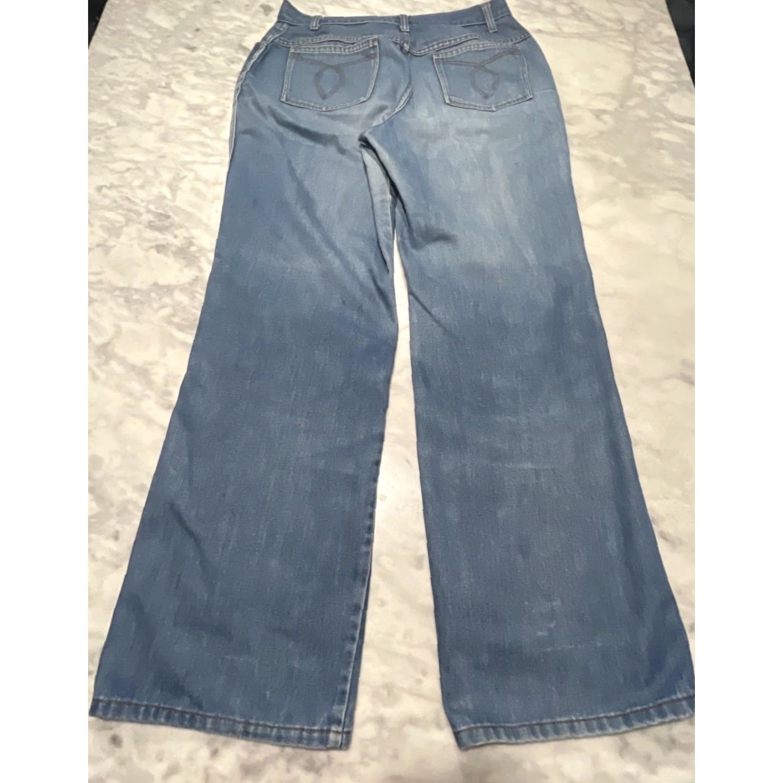 Sears VINTAGE Sears Jeans Womens 18 Blue Denim High Rise 70s Faded Made in USA Retro Size 40" / US 18 - 4 Thumbnail
