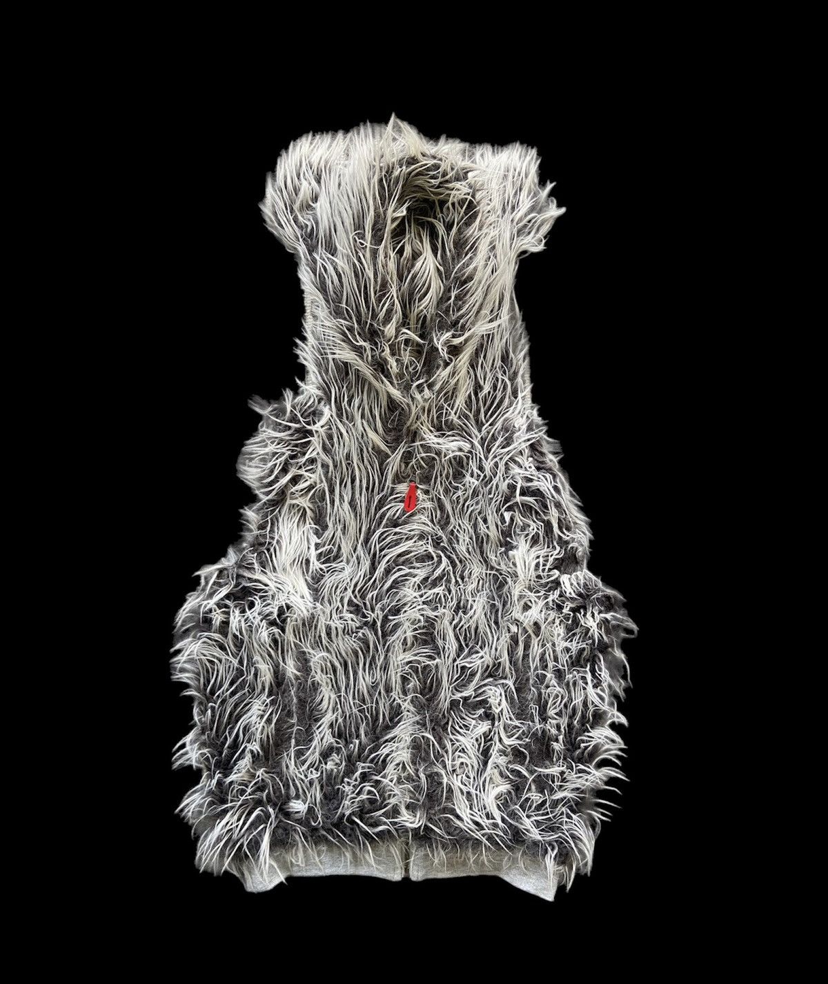 Image of Issey Miyake x Ne Net Ne-Net Wolf Fur Vest in Grey, Men's (Size Small)