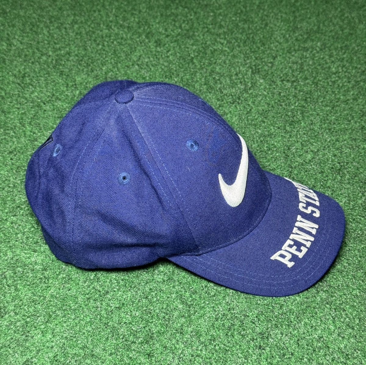 Nike Vintage 90s Penn State Nike Retro Snapback Blue Cap Hat Size ONE SIZE - 2 Thumbnail