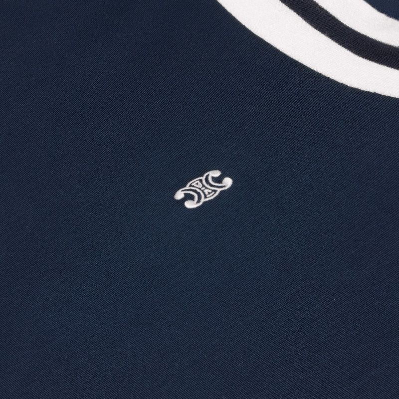 Celine o1bcso1str0126 2X30O671Q Triomphe Regular T-Shirt Deep Navy Size US XL / EU 56 / 4 - 4 Thumbnail