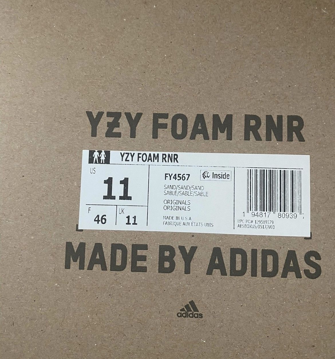 Adidas × Kanye West BRAND NEW ADIDAS YEEZY FOAM RUNNER SAND SIZE: 11 Size US 11 / EU 44 - 9 Thumbnail