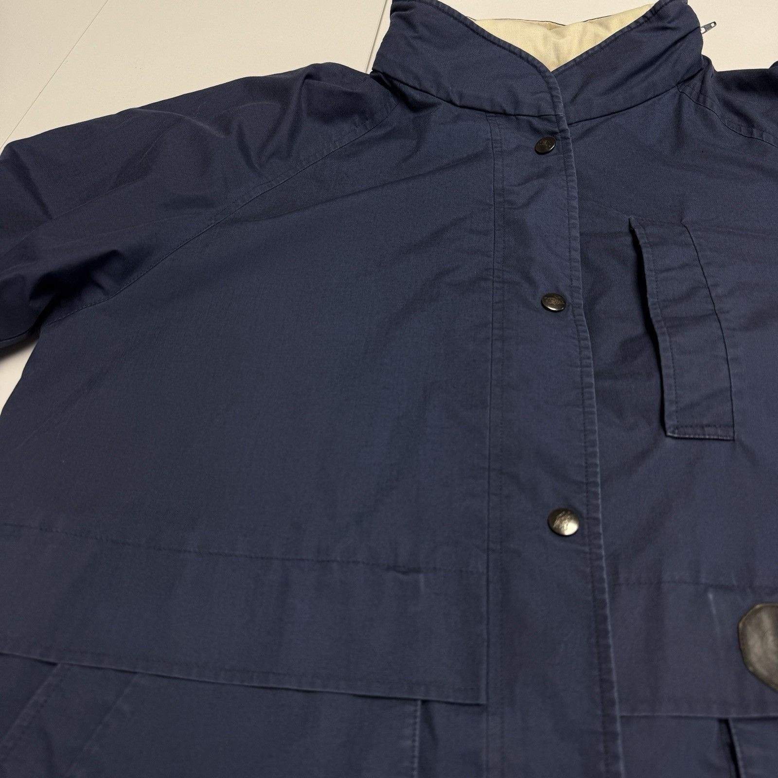 Burberry Vintage Burberry Jacket Mens Large 24x28 Blue Hide a Hood En Size L / US 10 / IT 46 - 3 Thumbnail