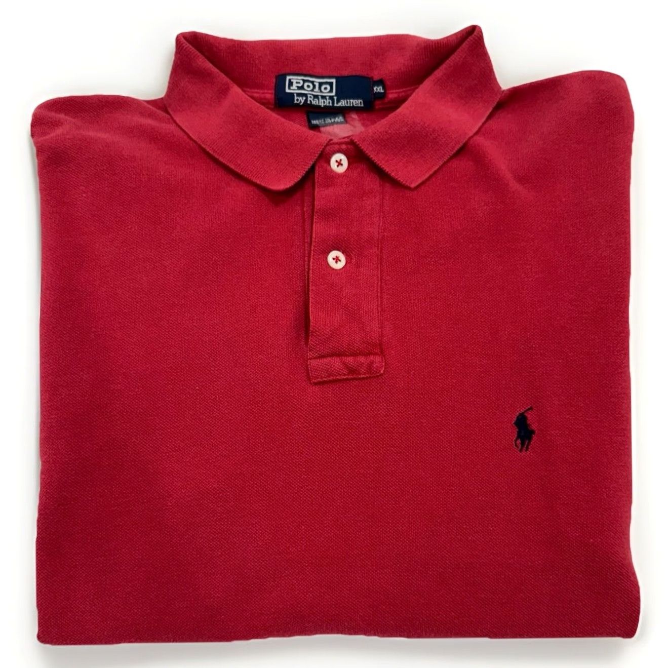 Ralph Lauren VINTAGE Ralph Lauren Polo Men's 2XL Red 100% Cotton Classic Fit USA Polo Shirt Short Sleeve Buttonless Pullover Logo Size US XXL / EU 58 / 5 - 2 Thumbnail