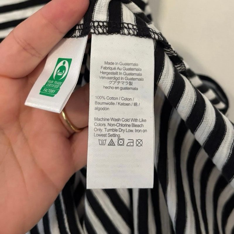 J.Crew NWT J.Crew Striped Tie Waist Shirt Dress Black/White Size M Size M / US 6-8 / IT 42-44 - 4 Thumbnail
