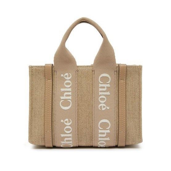 Chloe Chloe Mini Boyish Brown Linen Tote Bag New & Authentic Size ONE SIZE - 3 Thumbnail