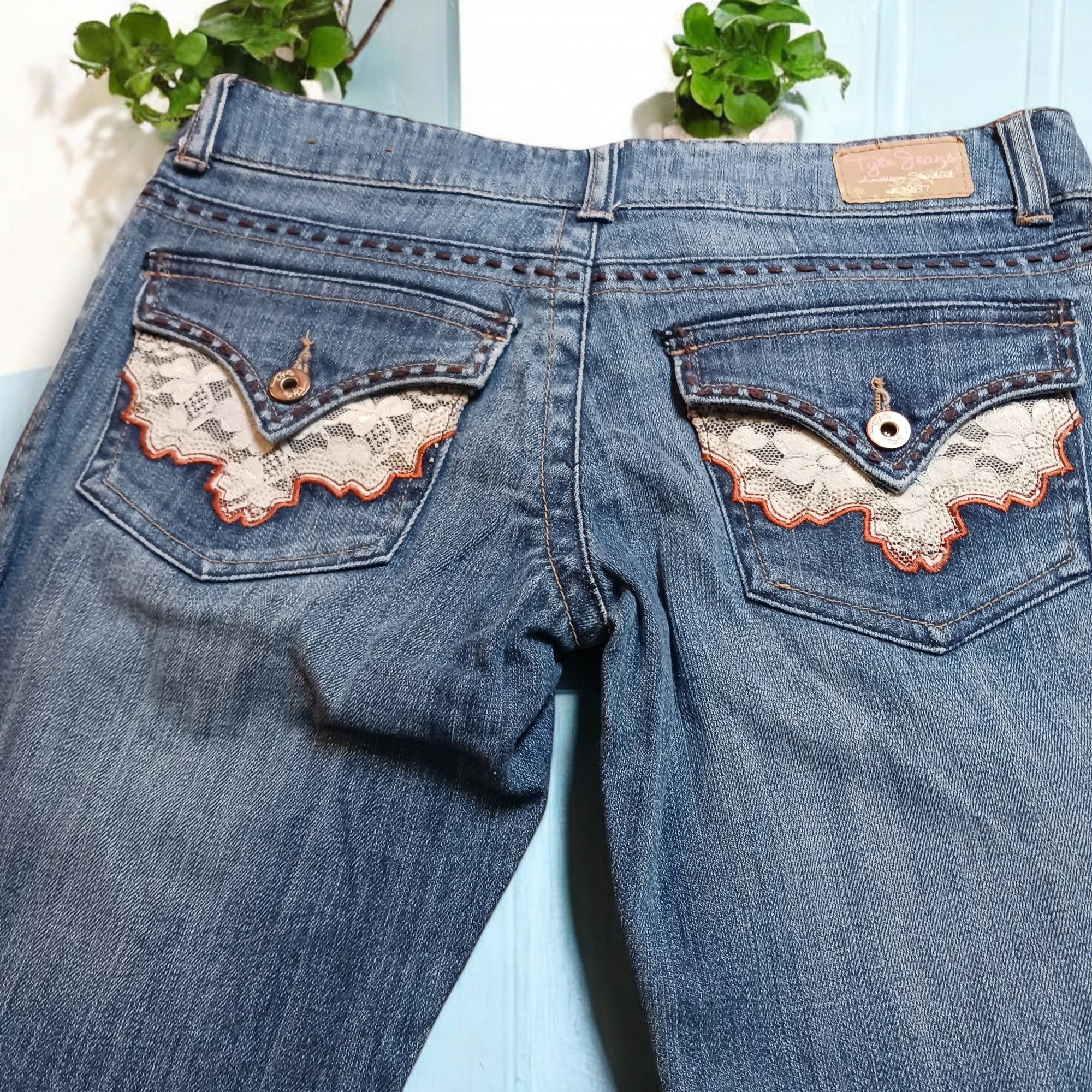 Vintage Vintage TYTE Jeans Size 7 Y2K Low Rise Embellished Size 30" / US 8 / IT 44 - 6 Thumbnail