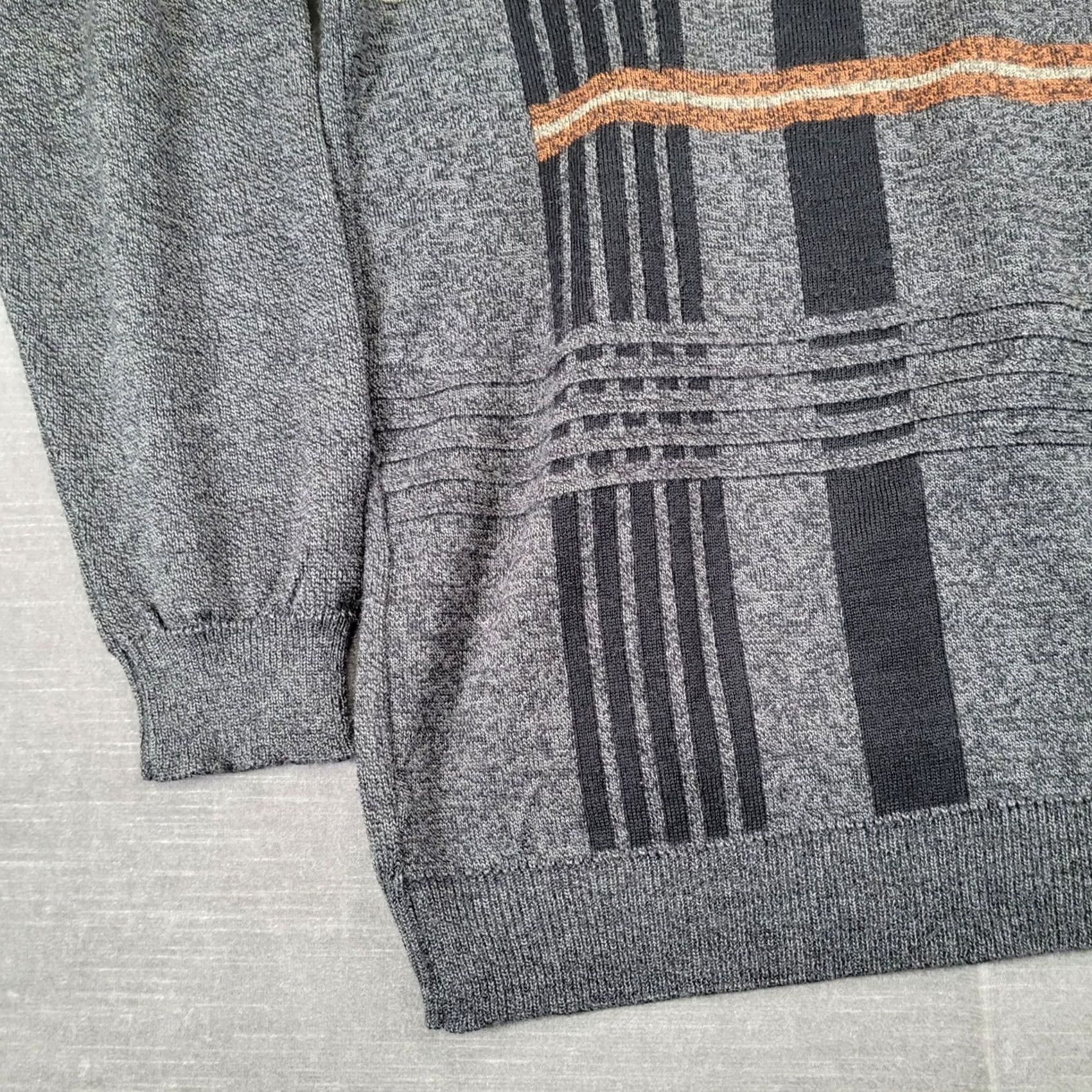 Vintage VINTAGE Manzoni Mens Gray Wool Mix Grandpa Dad 1/4 Zip Long Sleeve Sweater Made Italy L Size US L / EU 52-54 / 3 - 6 Thumbnail