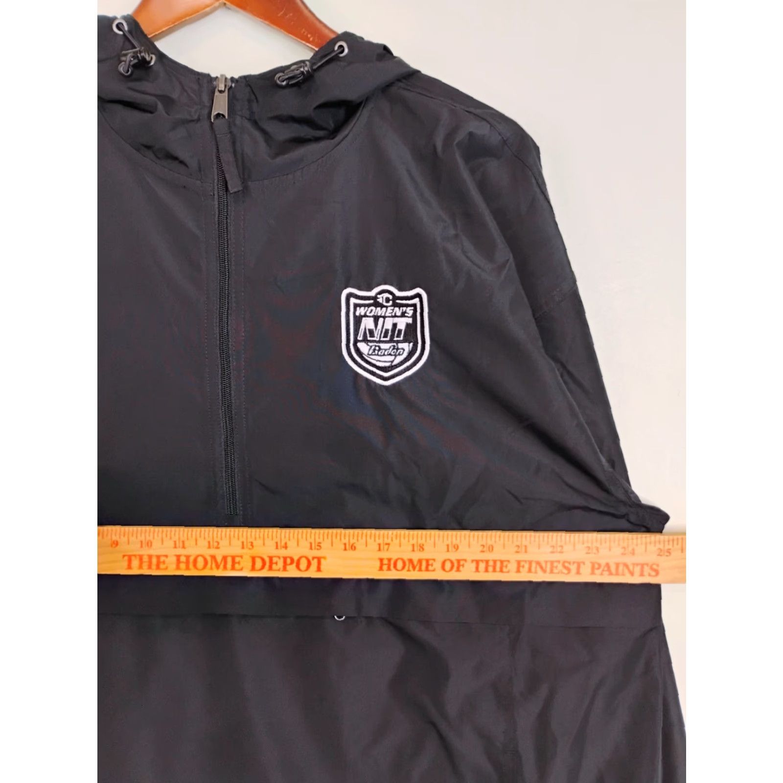 Champion Champion Windbreaker Jacket Womens XL College Basketball 1/2 Zip Pullover Black Size XL / US 12-14 / IT 48-50 - 7 Thumbnail