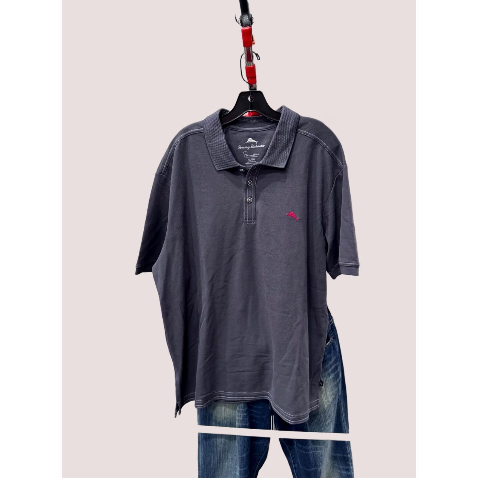 Tommy Bahama Tommy Bahama Polo Shirt XL Mens Gray Multicolor Long Sleeve Polo Shirt Size US XL / EU 56 / 4 - 1 Thumbnail