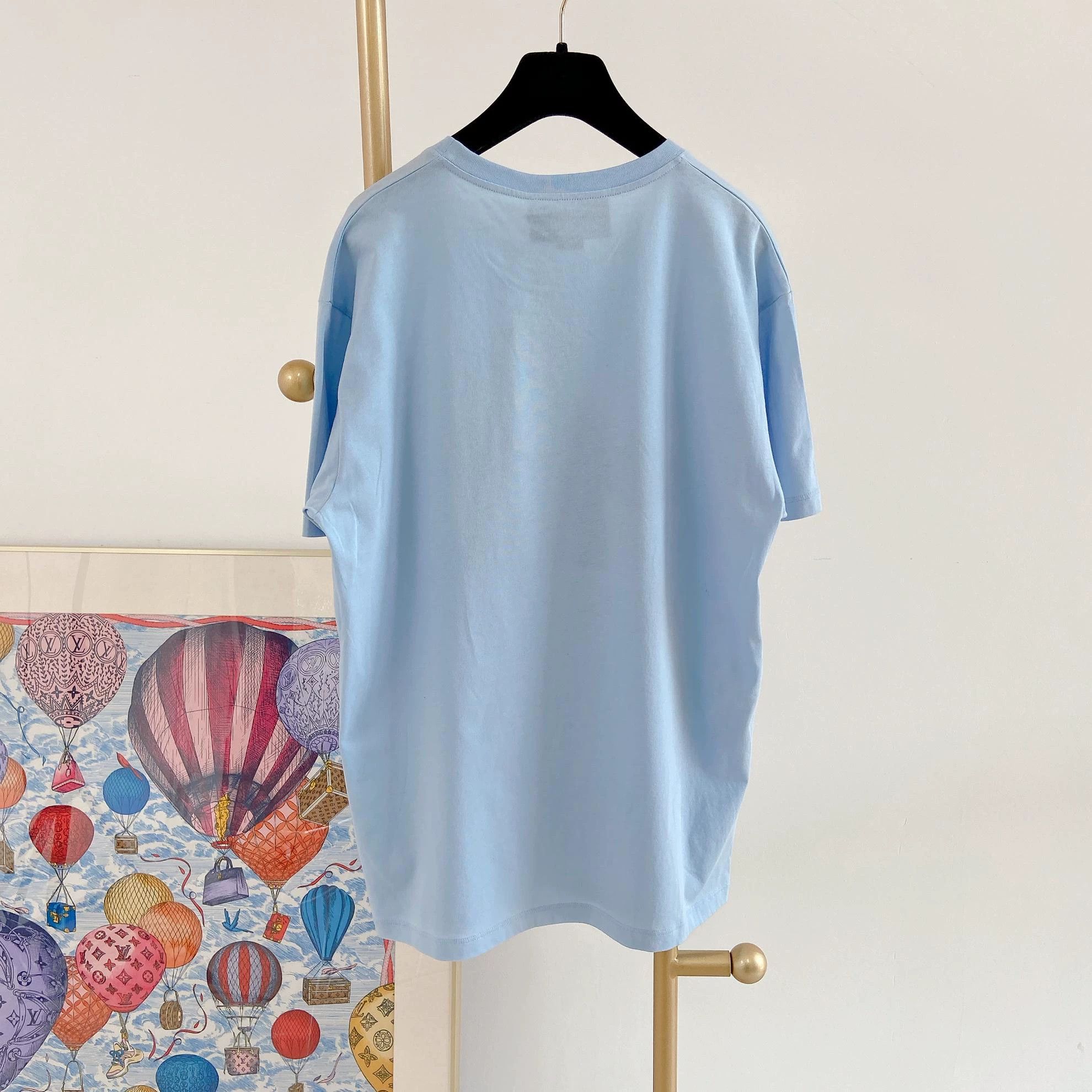 Gucci Gucci Light Blue Printed Tee S with Tags Size US S / EU 44-46 / 1 - 3 Thumbnail