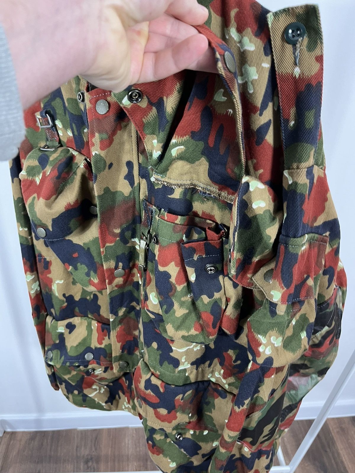 Vintage Vintage Military Camo Jacket Size US XL / EU 56 / 4 - 11 Thumbnail