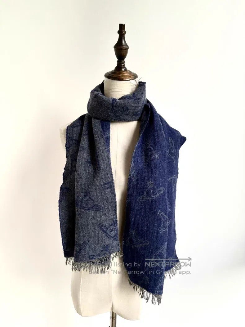 Vivienne Westwood Vivienne Westwood Used Saturn Print Grey Blue Double Sided Size ONE SIZE - 2 Thumbnail