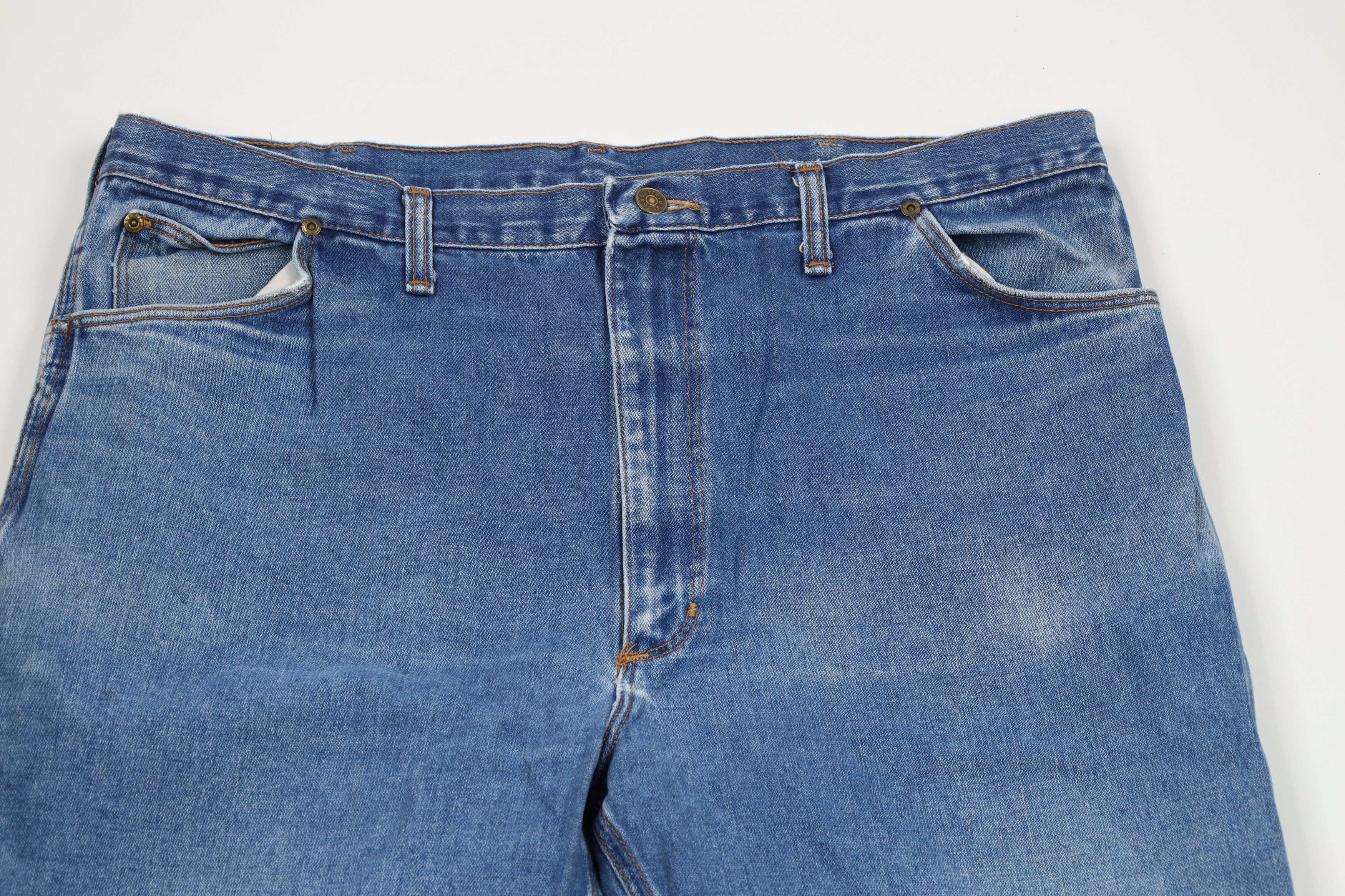 Vintage Vintage 70s Streetwear Wide Leg Bell Bottoms Denim Jeans USA Size US 42 / EU 58 - 2 Thumbnail