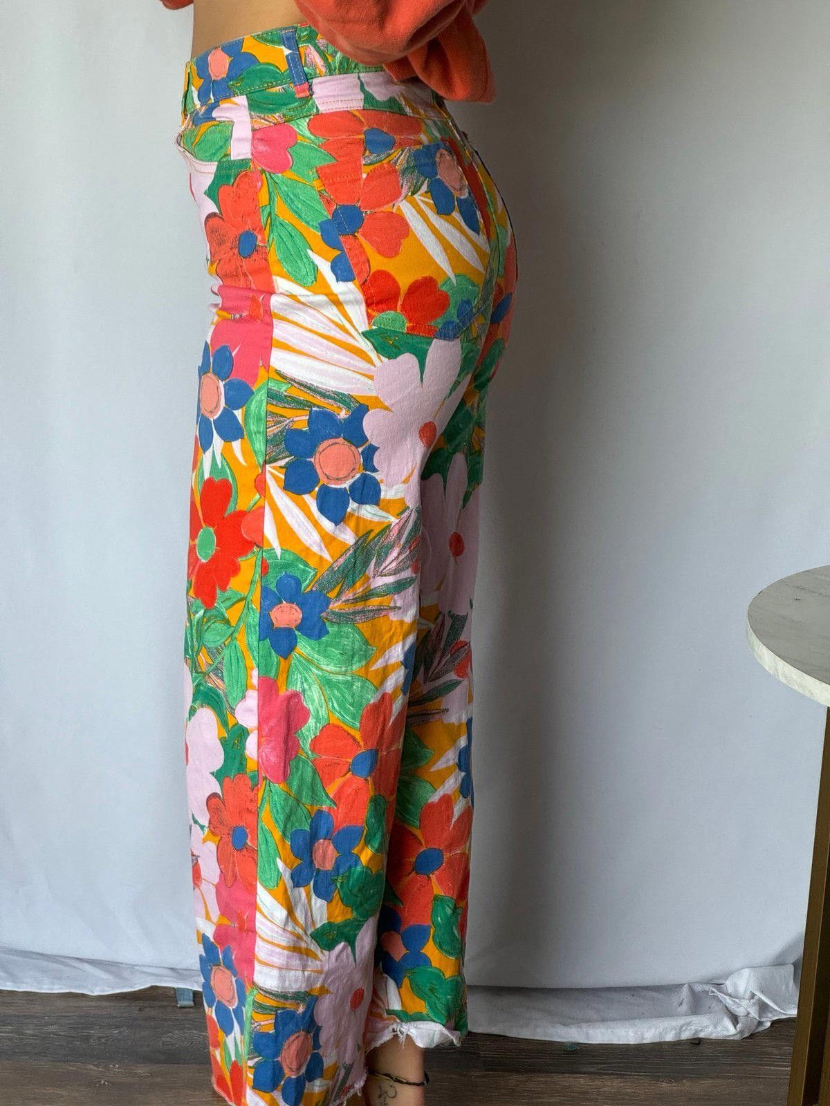Designer Gianni Binni flower pants Size 32" / US 10 / IT 46 - 3 Thumbnail