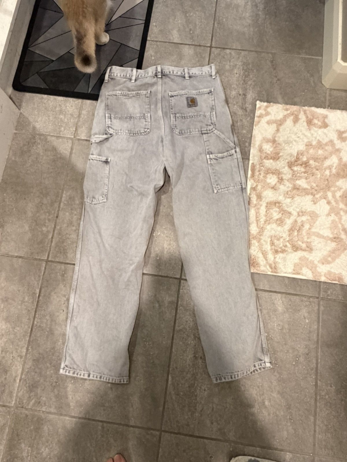Carhartt Wip Ash light grey single knee pants Size US 32 / EU 48 - 2 Thumbnail