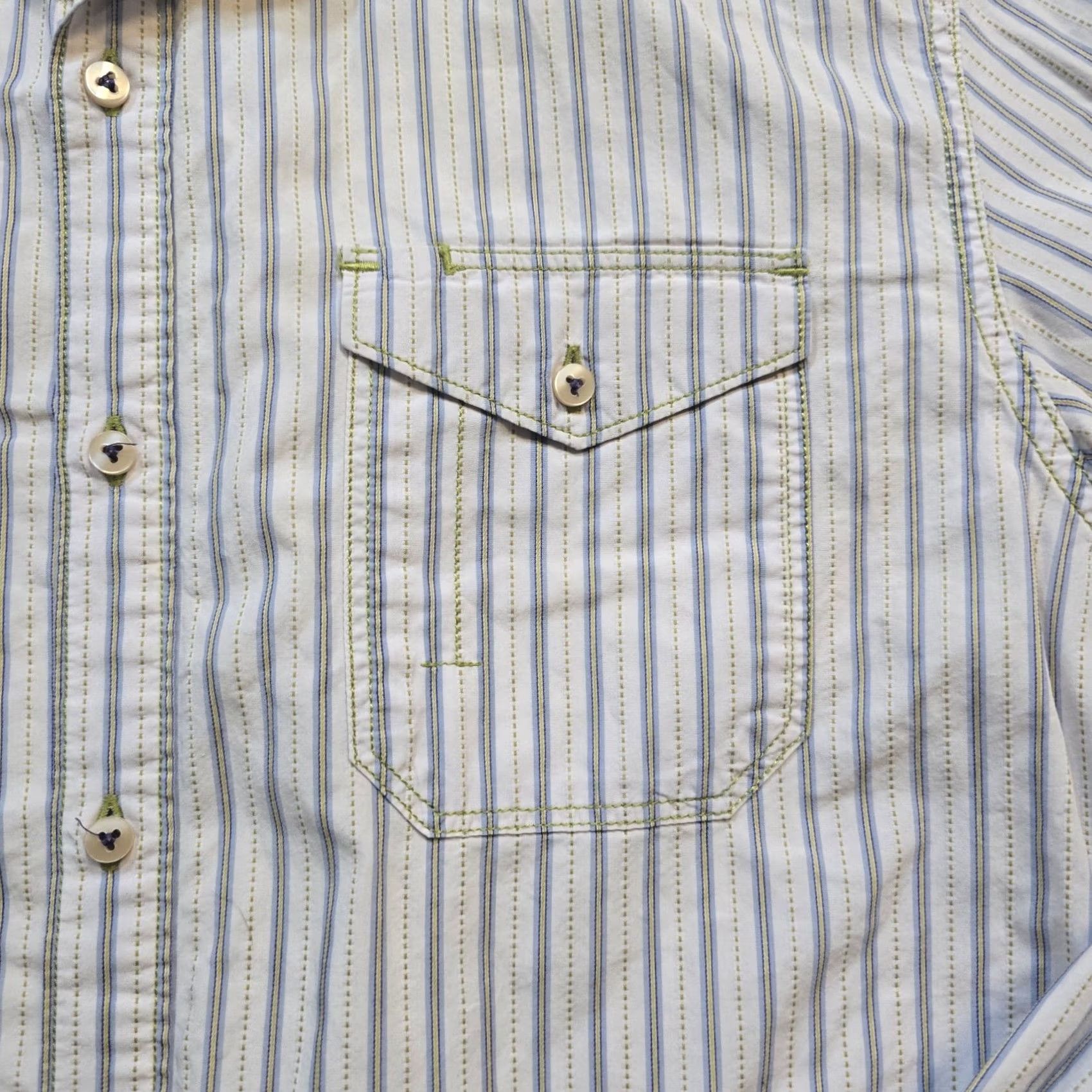 Tommy Bahama Tommy Bahama Shirt Mens Large White Blue Stripe Modern Fit Button Long Sleeve Shirt Size US L / EU 52-54 / 3 - 4 Thumbnail