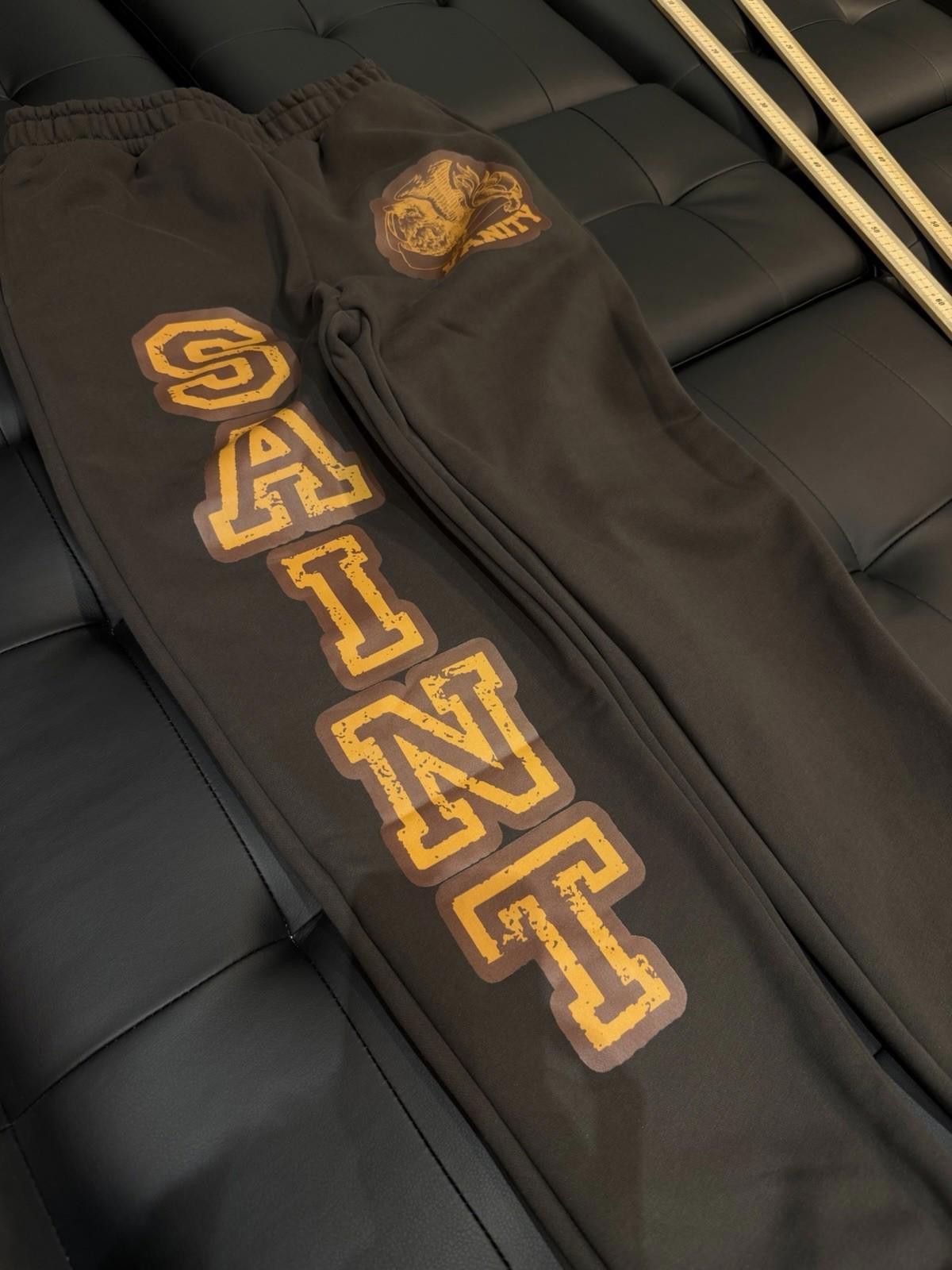 Saint Vanity Size Large - Saint Vanity Varsity Sweatpants Grey NEW Size US 34 / EU 50 - 4 Thumbnail