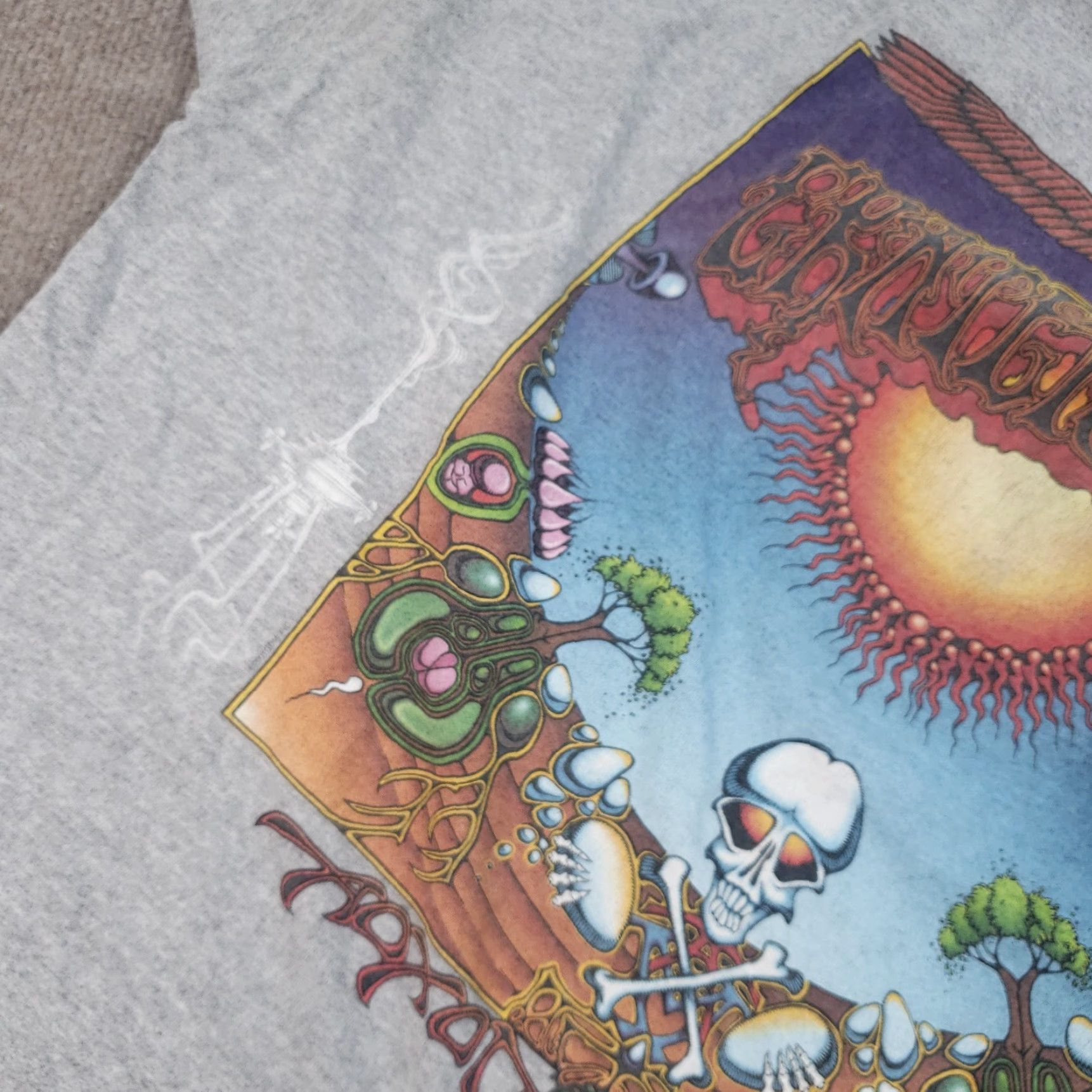 Anvil VINTAGE Grateful Dead Shirt Men's XL Gray Anvil T-Shirt Band Rick Griffin Aoxomoxoa 2001 Shirt Mens XL Gray Band Grateful Dead Size US XL / EU 56 / 4 - 7 Thumbnail