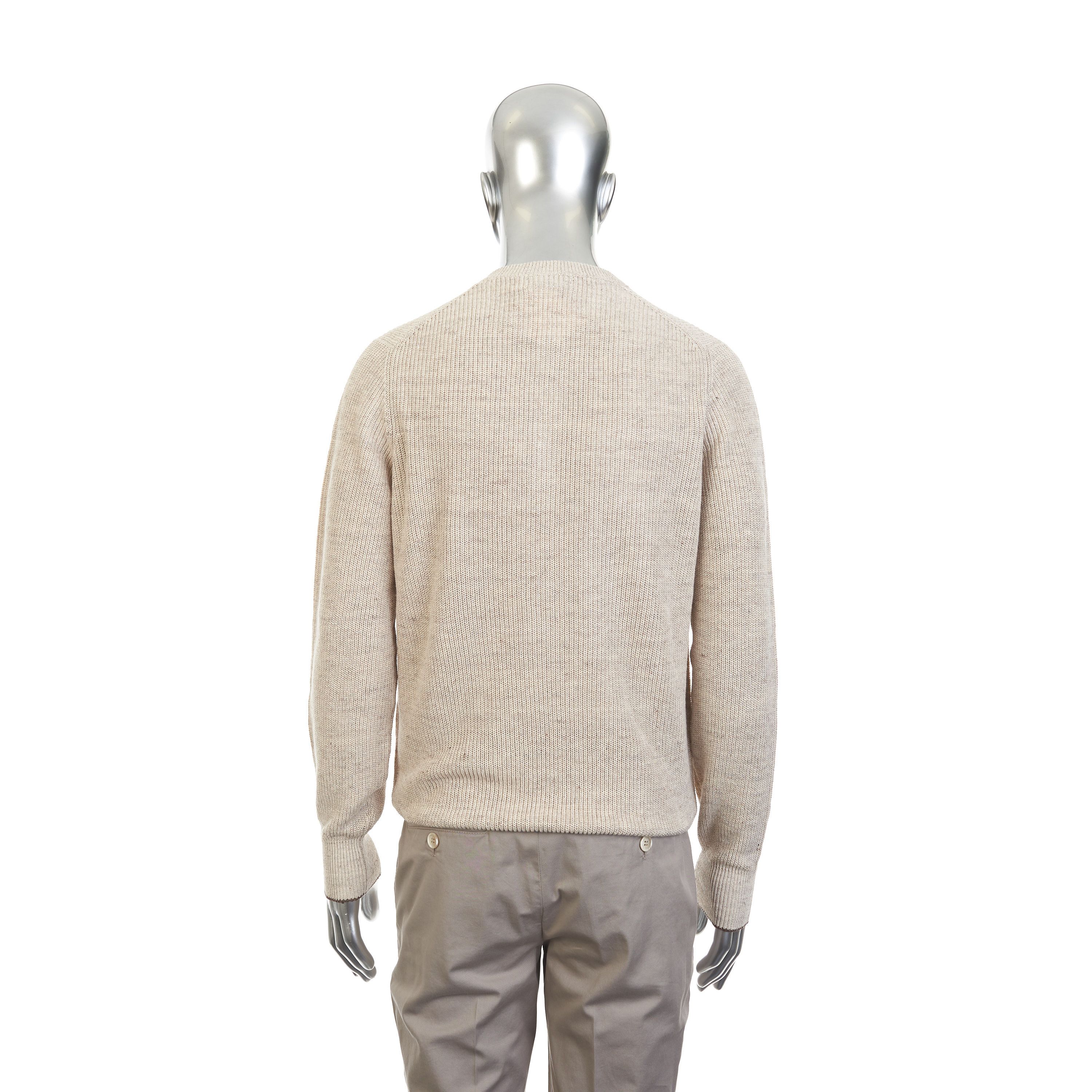 Brunello Cucinelli Half English Rib Knit Sweater With Henley Collar Size US M / EU 48-50 / 2 - 4 Thumbnail