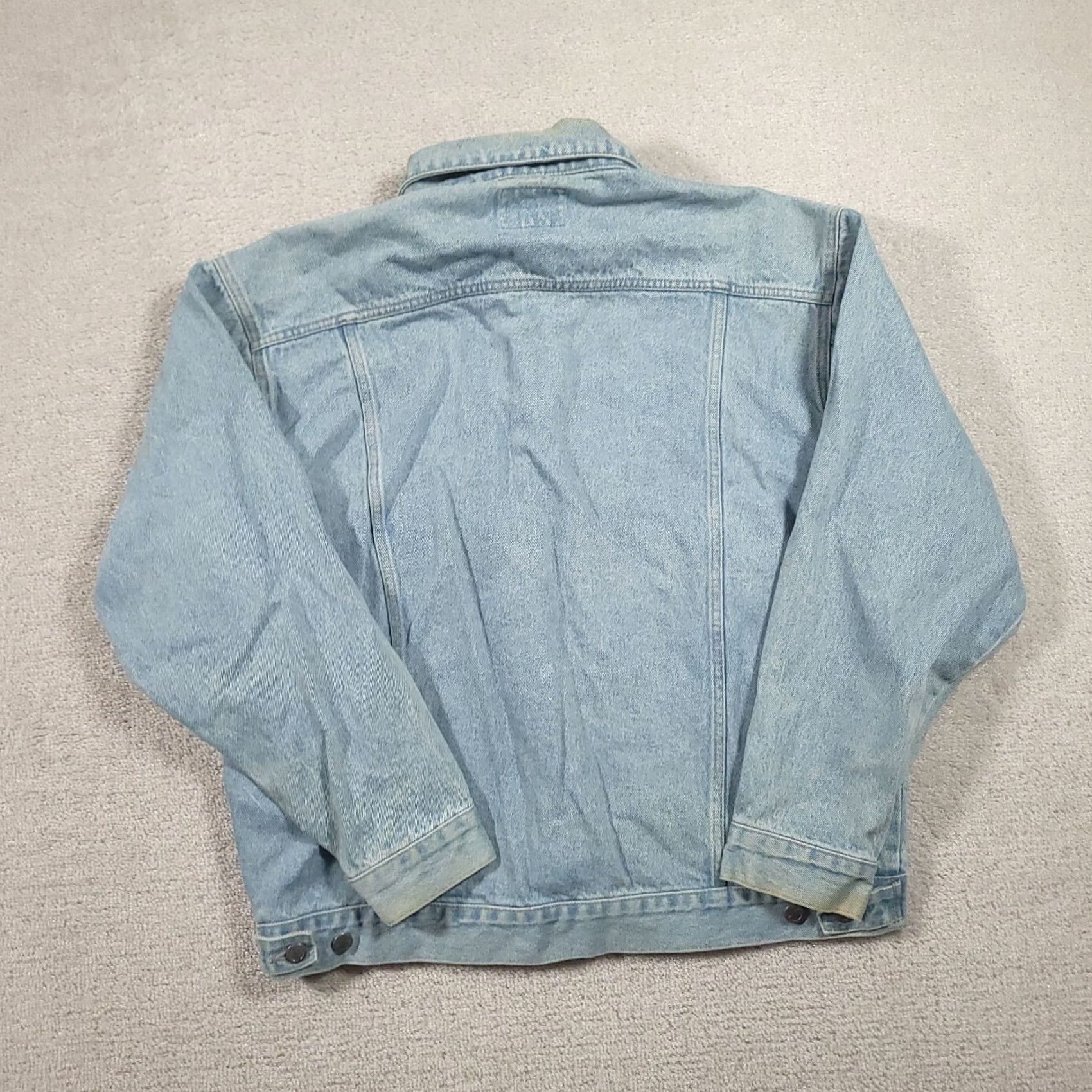 Denime VINTAGE Pepsi Trucker Jacket Mens L Light Wash Blue Denim 90s Y2K Grunge Jacket Size US L / EU 52-54 / 3 - 4 Thumbnail
