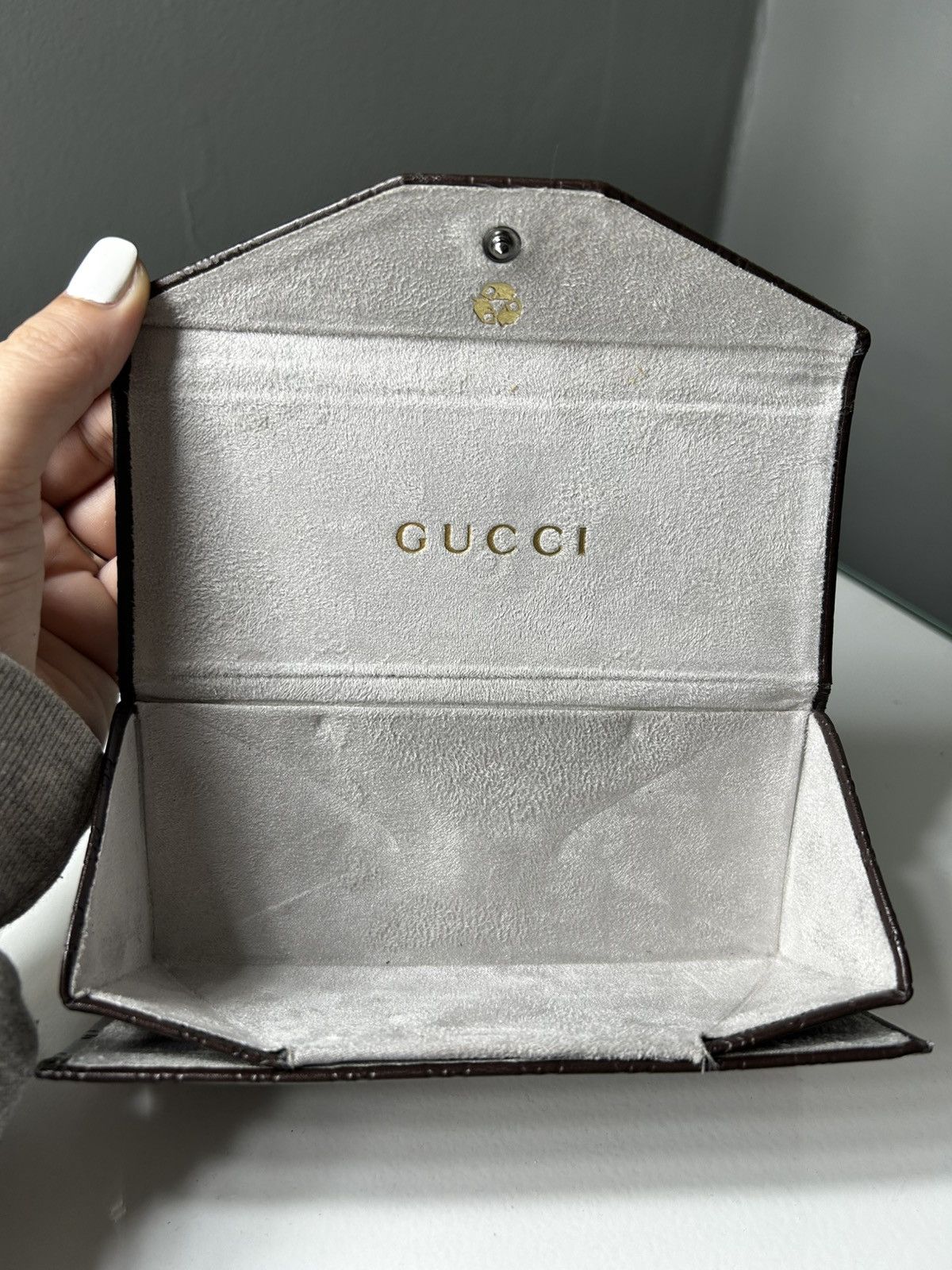 Gucci Gucci Guccissima Chocolate Brown Sunglasses Case Cardholder Size ONE SIZE - 8 Thumbnail
