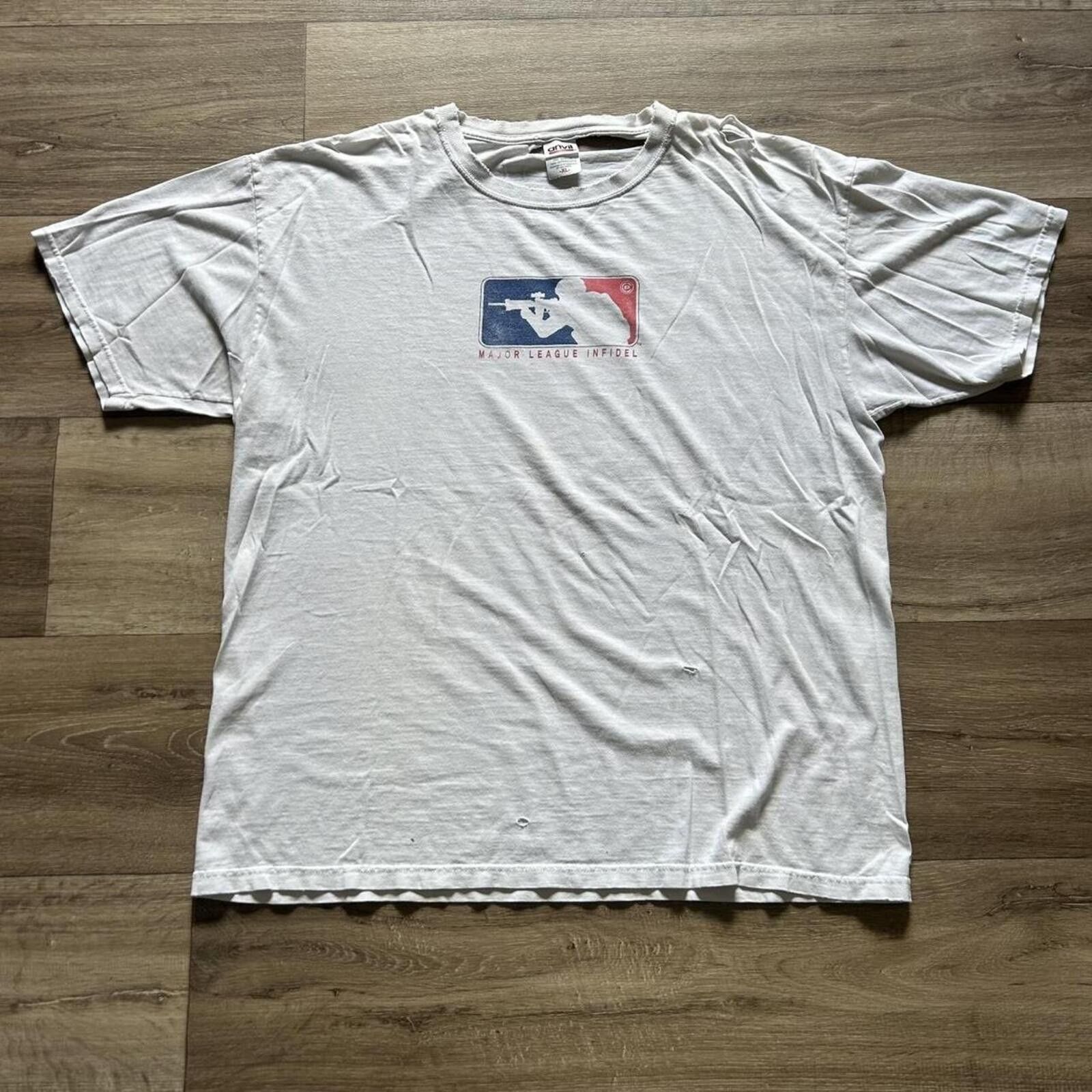 MLB Vintage 90’s Rare Major League Infidel MLB white t shirt XL Size US XL / EU 56 / 4 - 1 Thumbnail