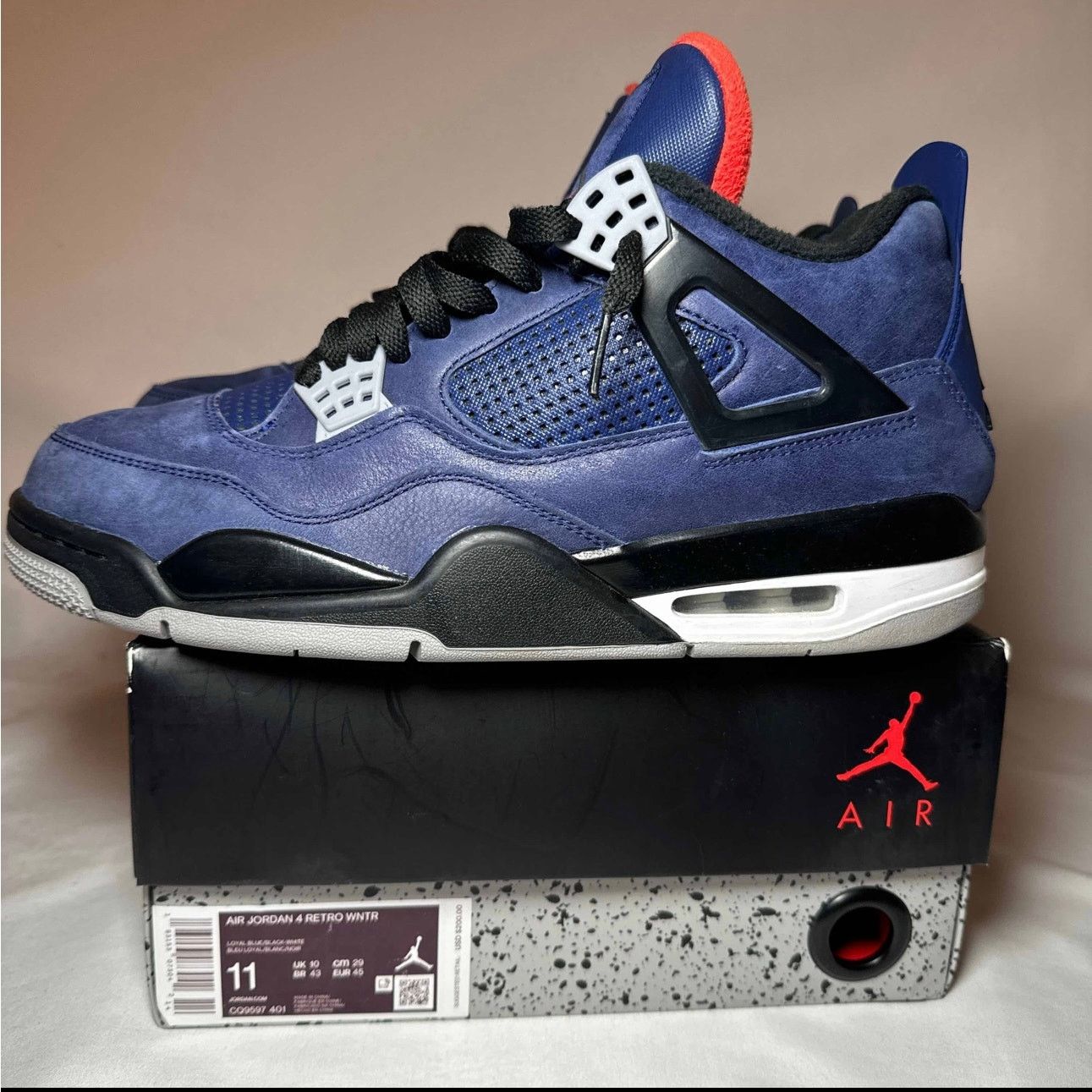 Size 11 - Air Jordan 4 Retro Winter Loyal Blue Men's Shoes