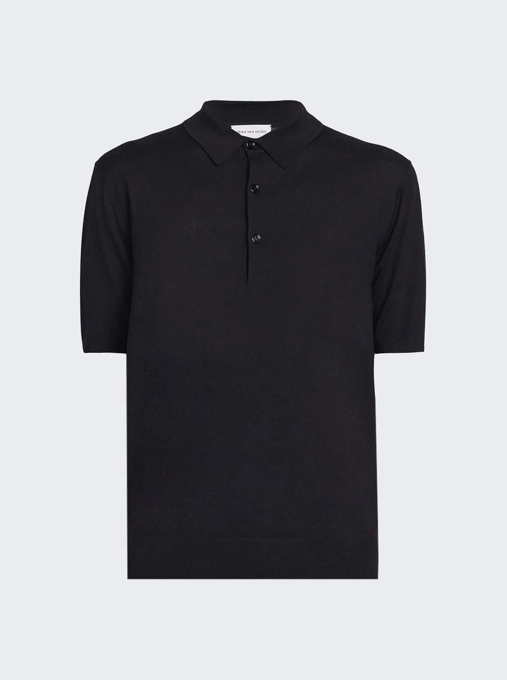 Dries Van Noten o1mle0226 Helder Polo Shirt in Black Size US M / EU 48-50 / 2 - 1 Preview