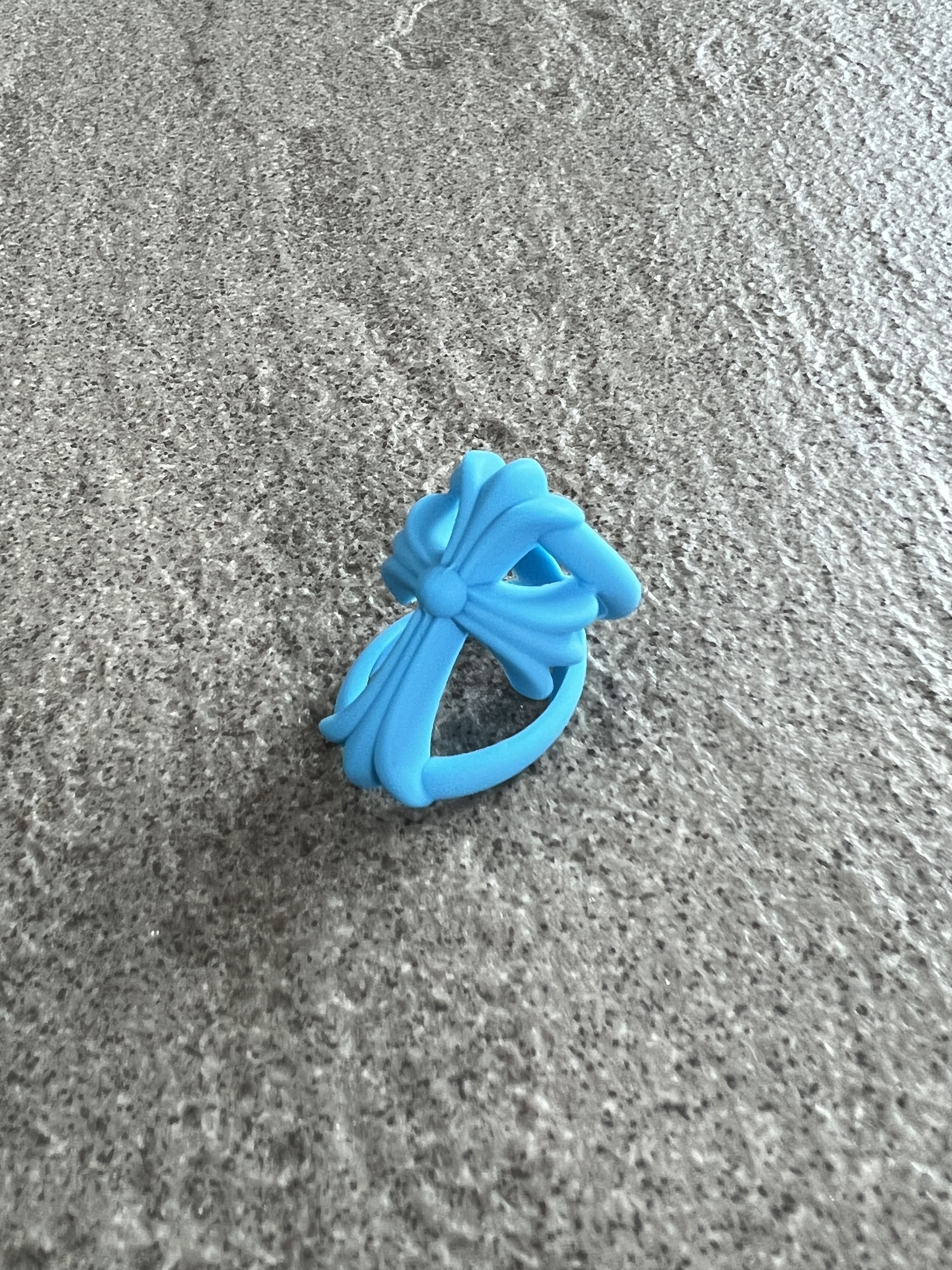 Chrome Hearts Chrome Hearts Rubber Bow Ring Blue 2022 Size ONE SIZE - 3 Thumbnail