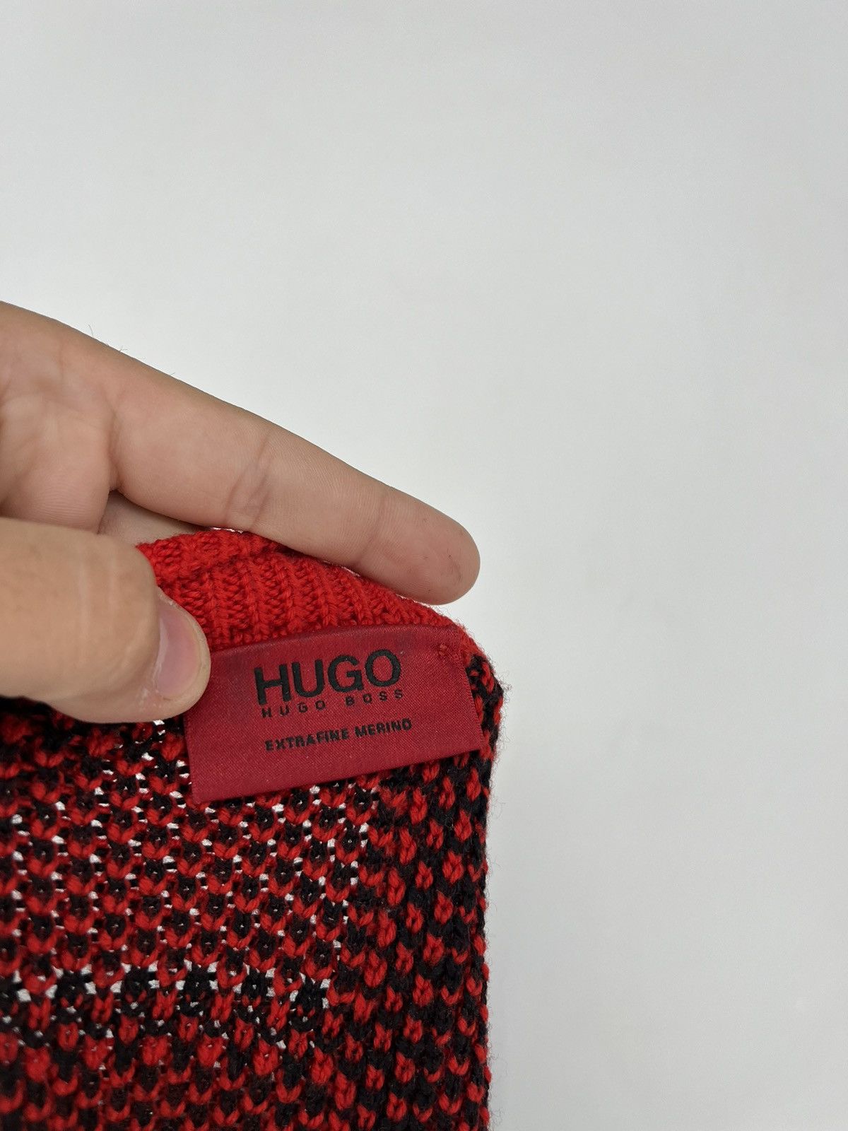 Hugo Boss Hugo Oversized Jacquard Knitted Jumper Wool with Reversed Size US XL / EU 56 / 4 - 11 Thumbnail