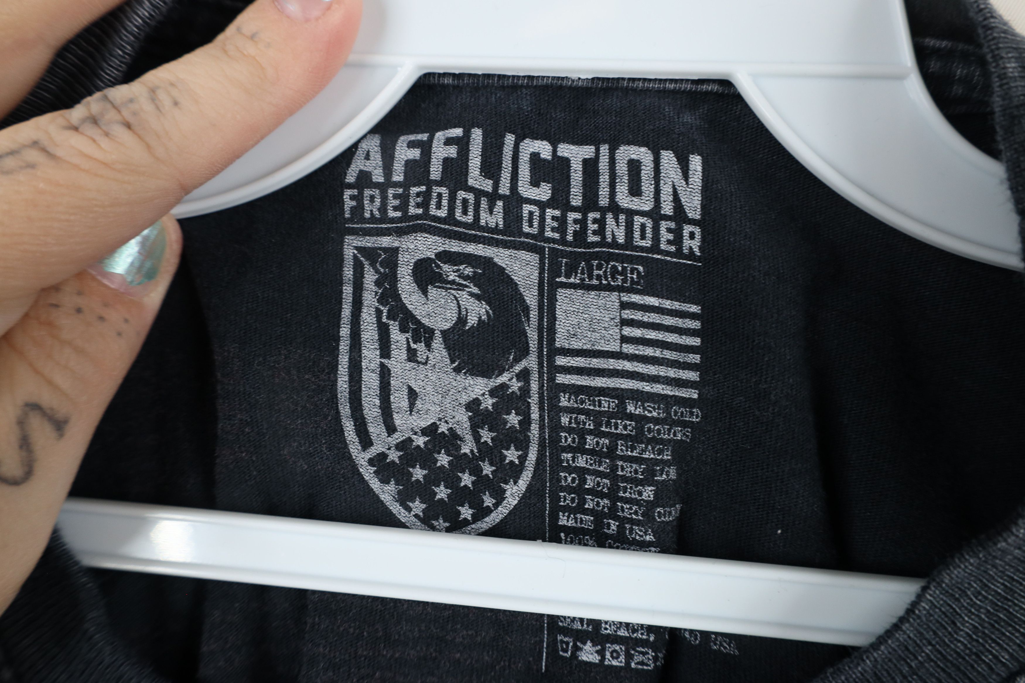 Affliction × Vintage Vintage Affliction MMA Molon Labe Spartans Skull T-Shirt USA Size US L / EU 52-54 / 3 - 8 Thumbnail
