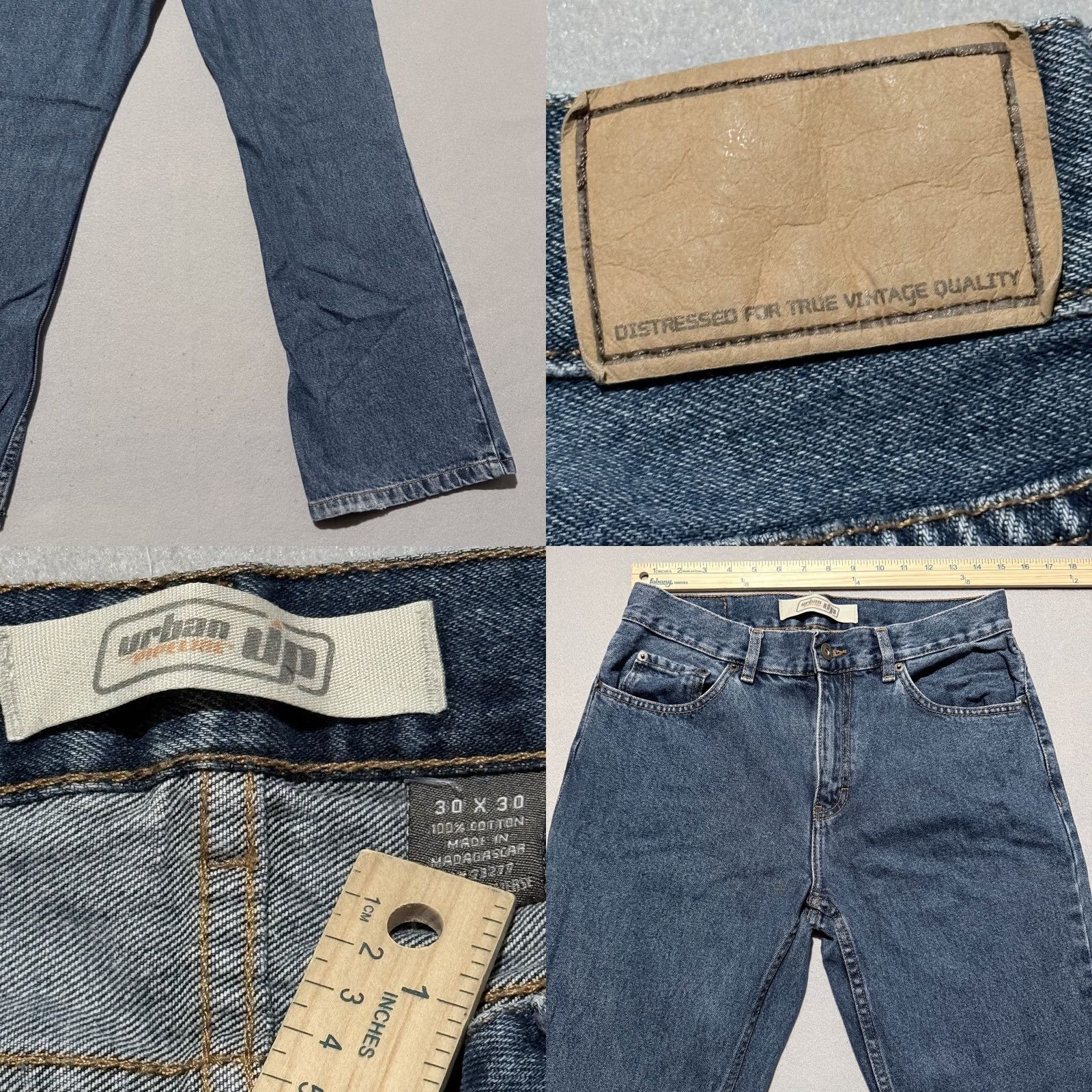 Vintage Urban Up Jeans Men Blue Denim Mid Rise Relaxed Straight Size US 30 / EU 46 - 8 Thumbnail