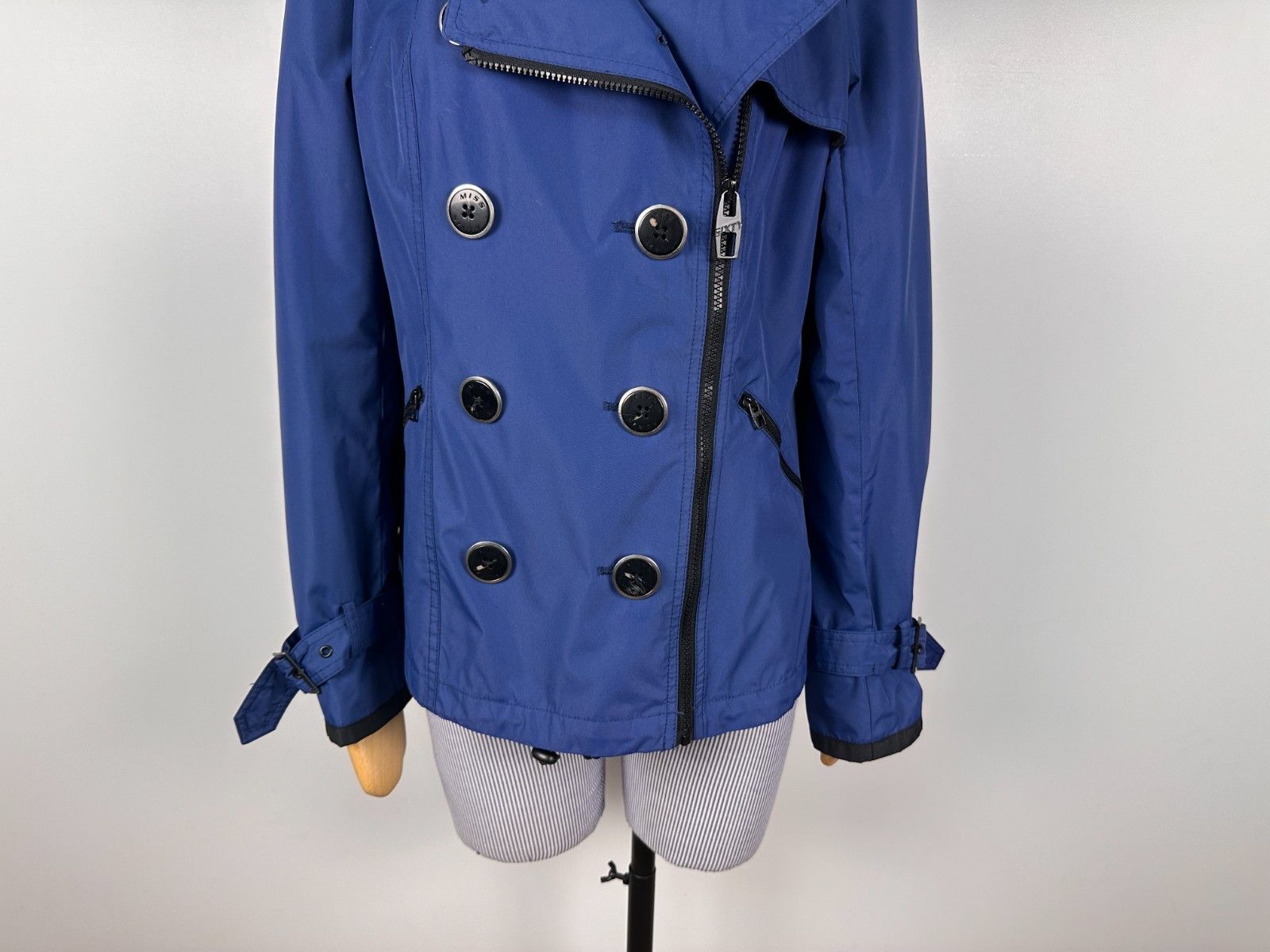 Miss Sixty Miss Sixty Crop Trench Coat Womens Blue Size M Size M / US 6-8 / IT 42-44 - 3 Thumbnail
