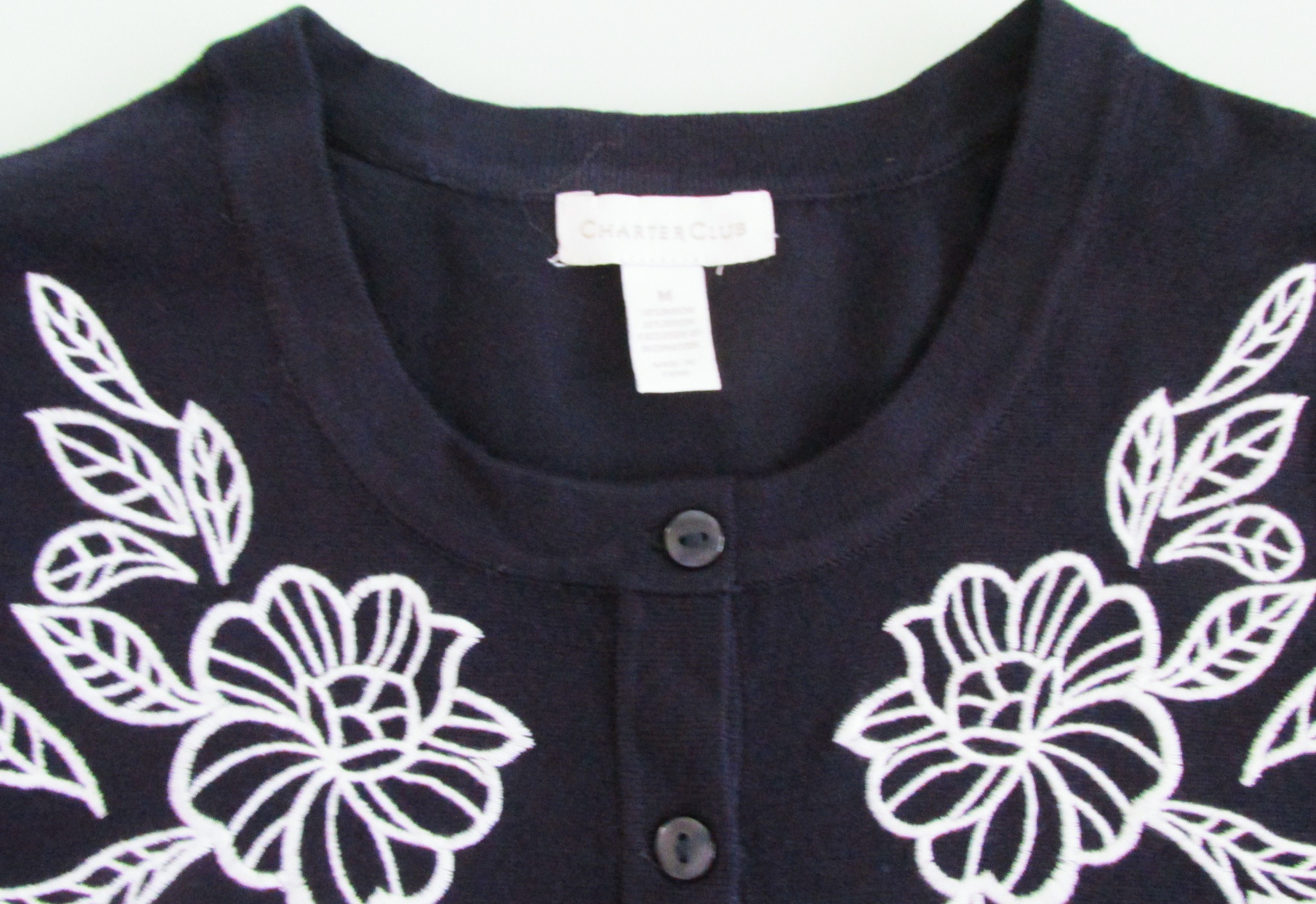 Charter Club Charter Club Women's Cotton Cardigan Sweaters Size Medium Size M / US 6-8 / IT 42-44 - 3 Thumbnail
